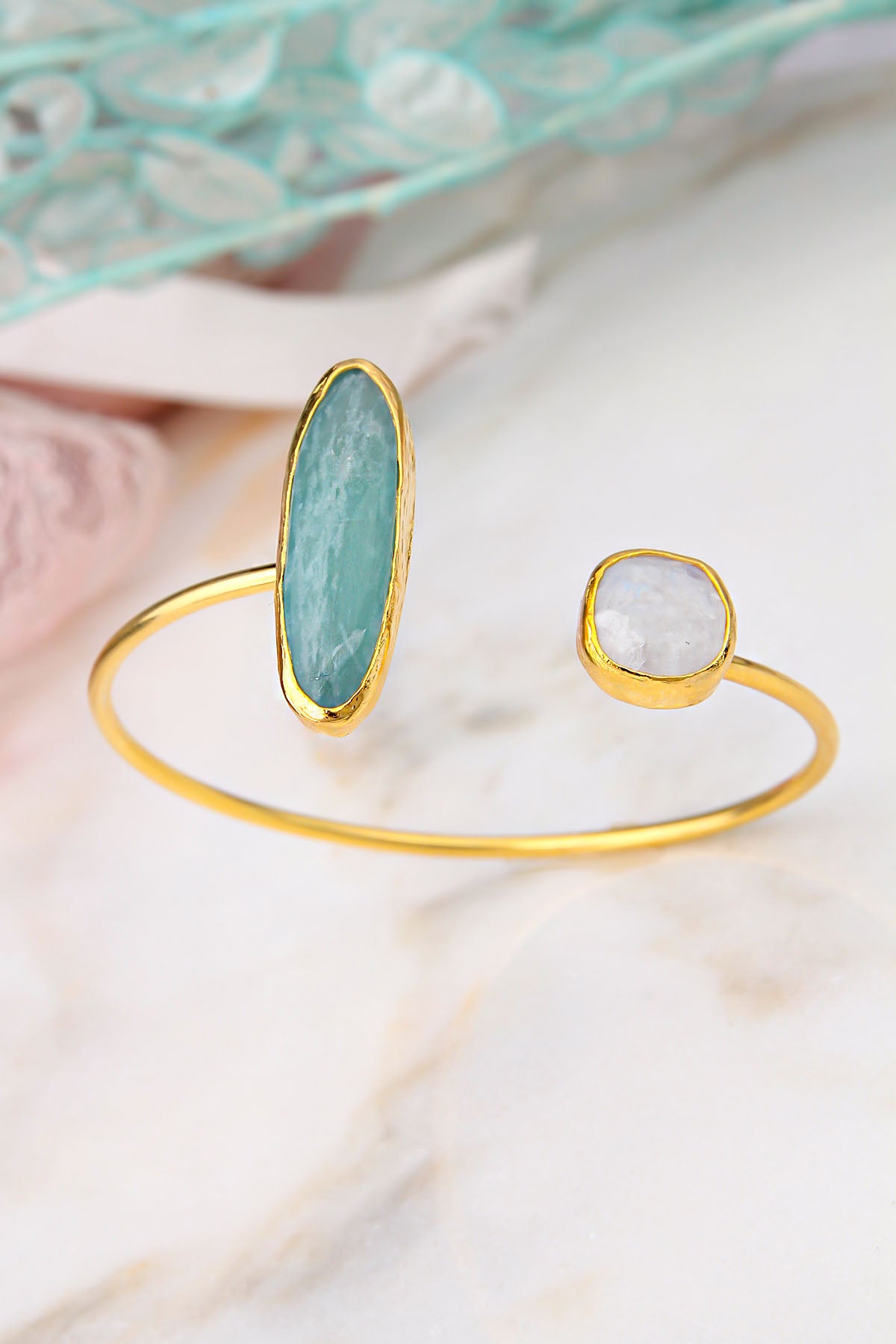 Amazonite & Moon Stone Bracelets