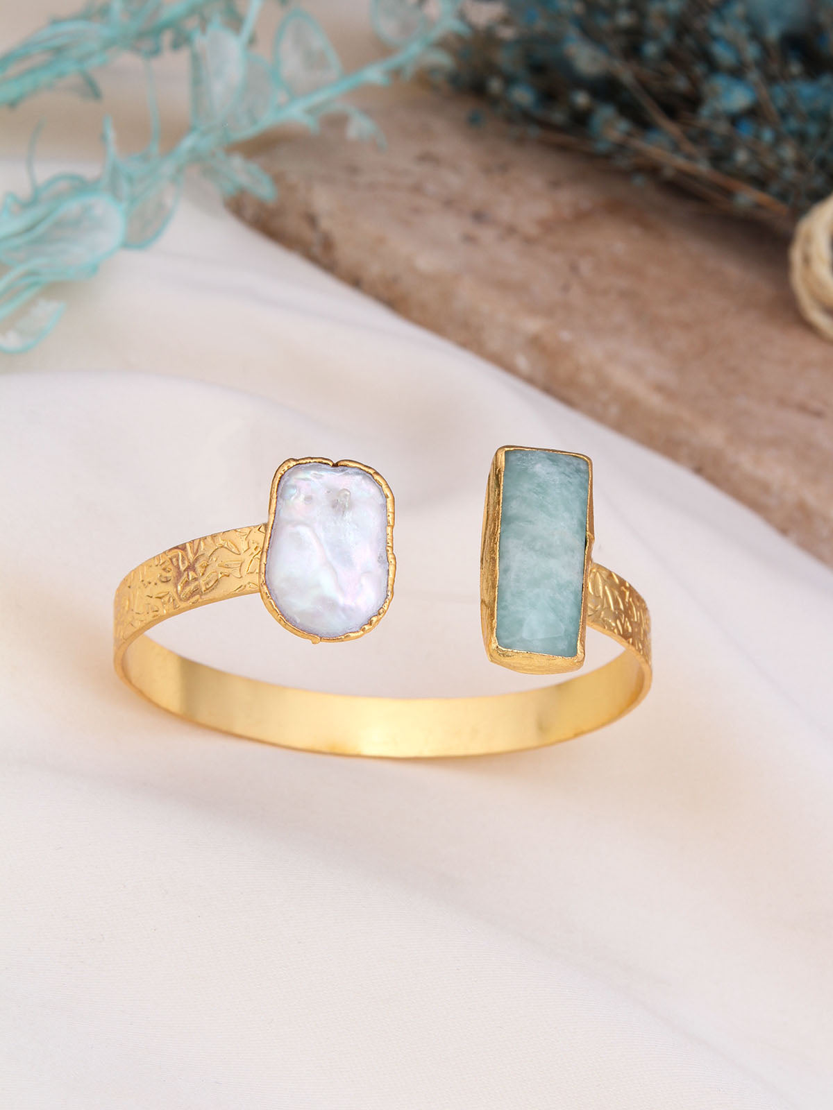 Amazonite & Pearl Bracelet