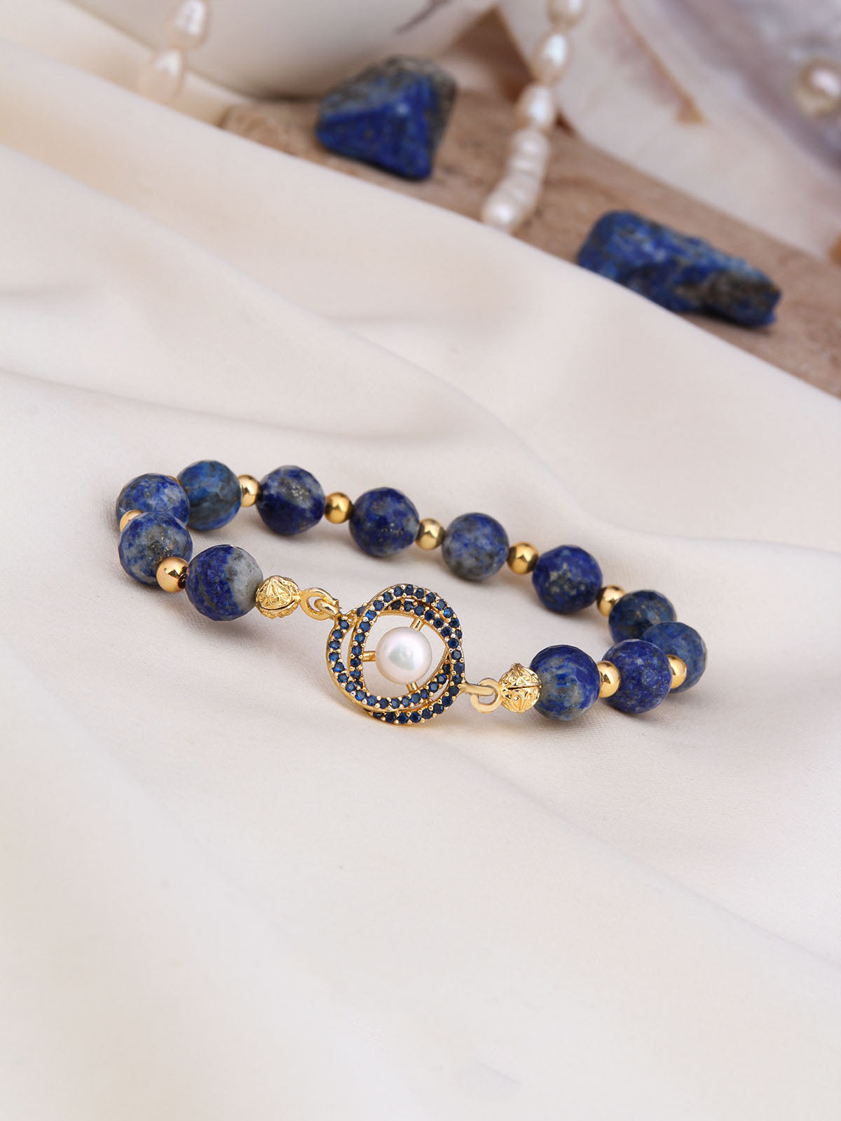 Lapis & Zircon Bracelet
