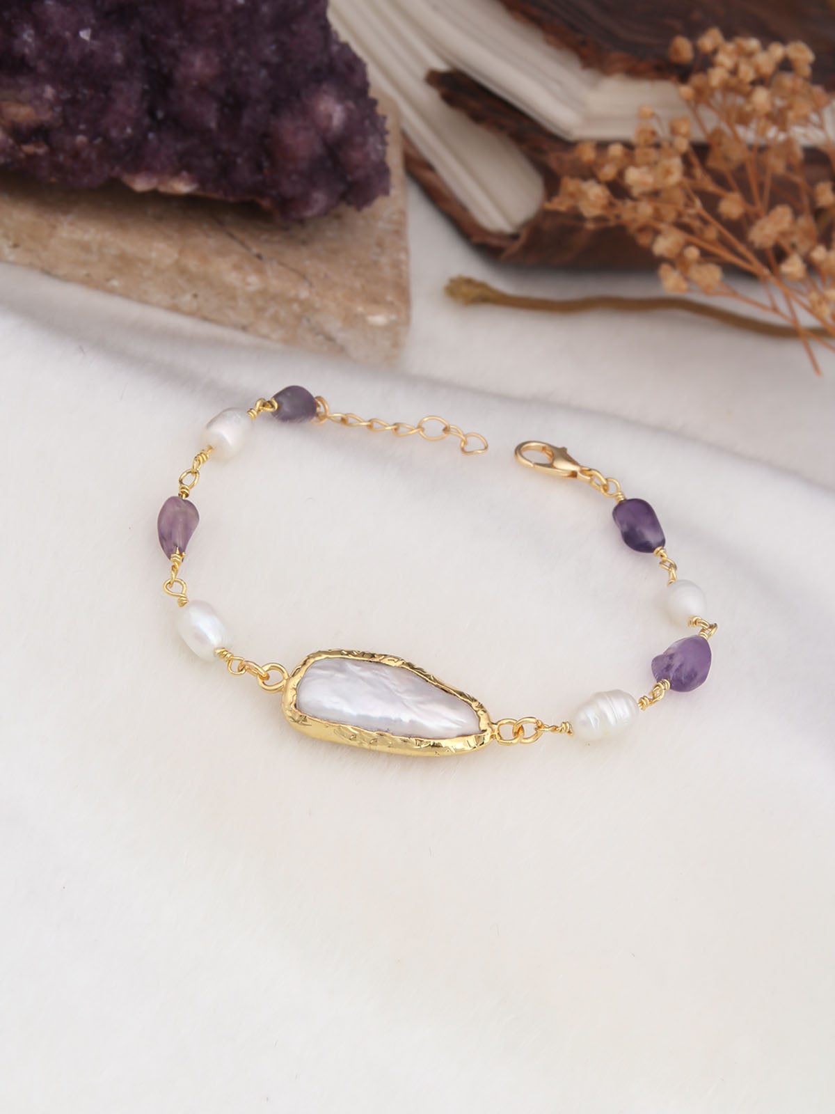 Amethyst & Pearl Bracelets