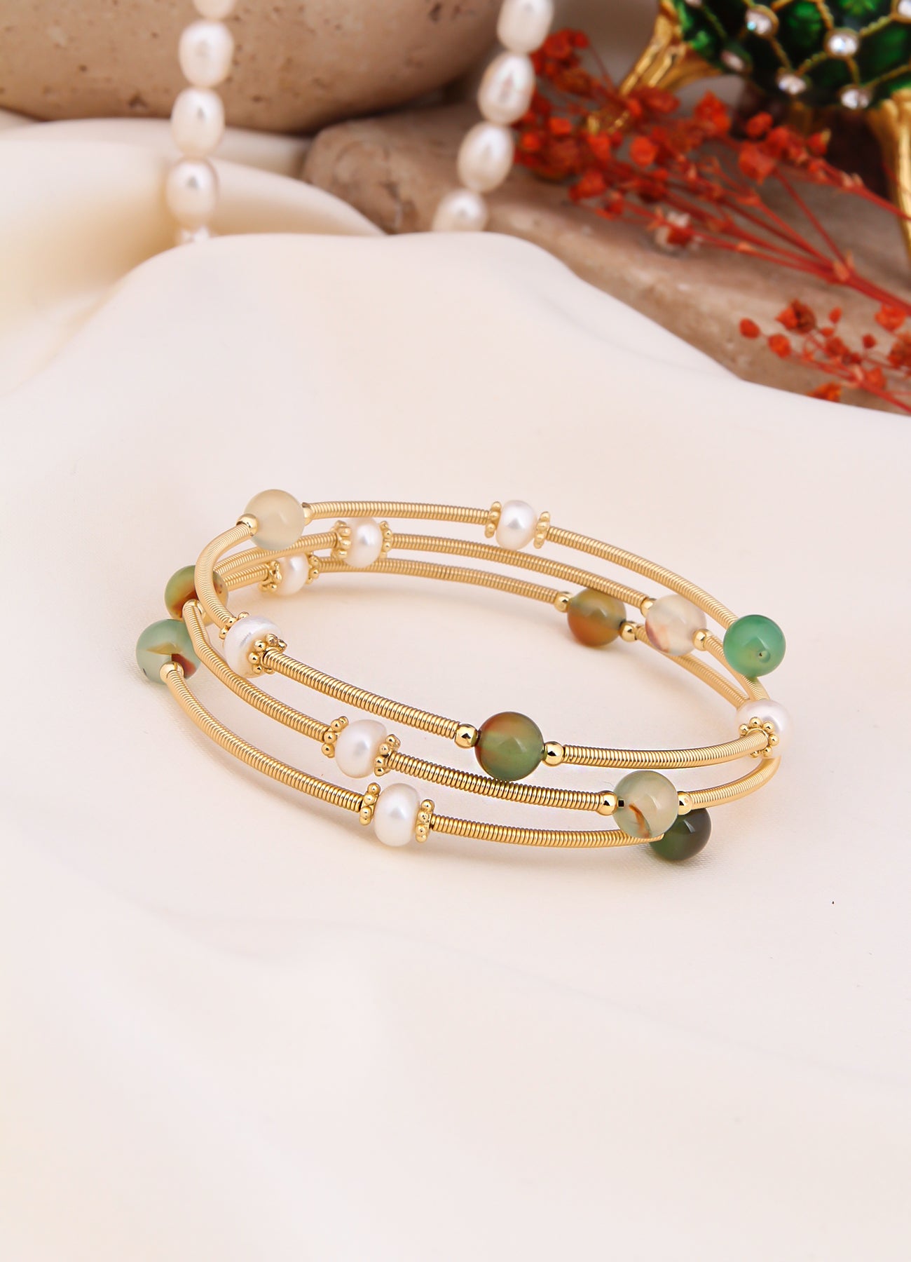 Crystal & Pearl Bracelet