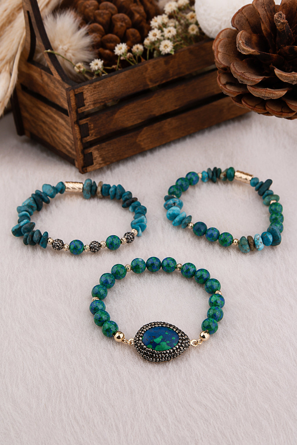Apatite & Varasite Bracelet