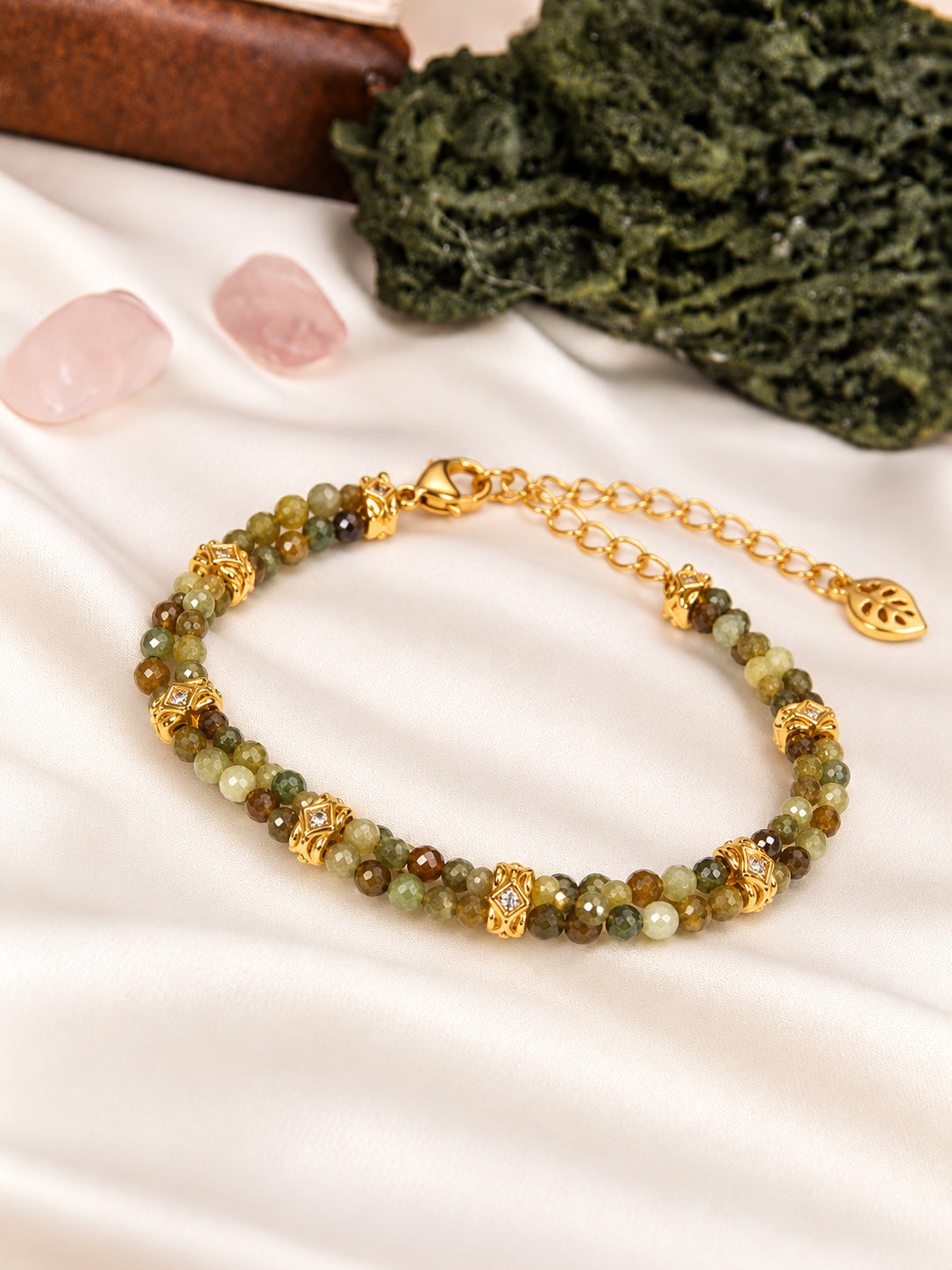Green Garnet & Zircon Bracelet