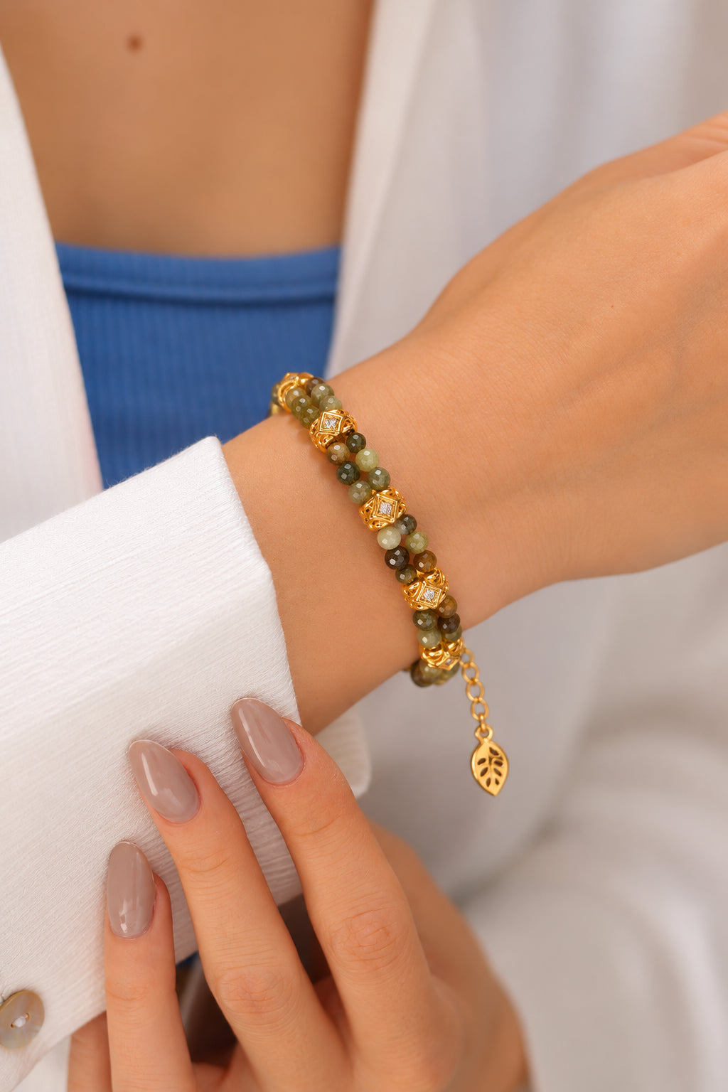 Green Garnet & Zircon Bracelet