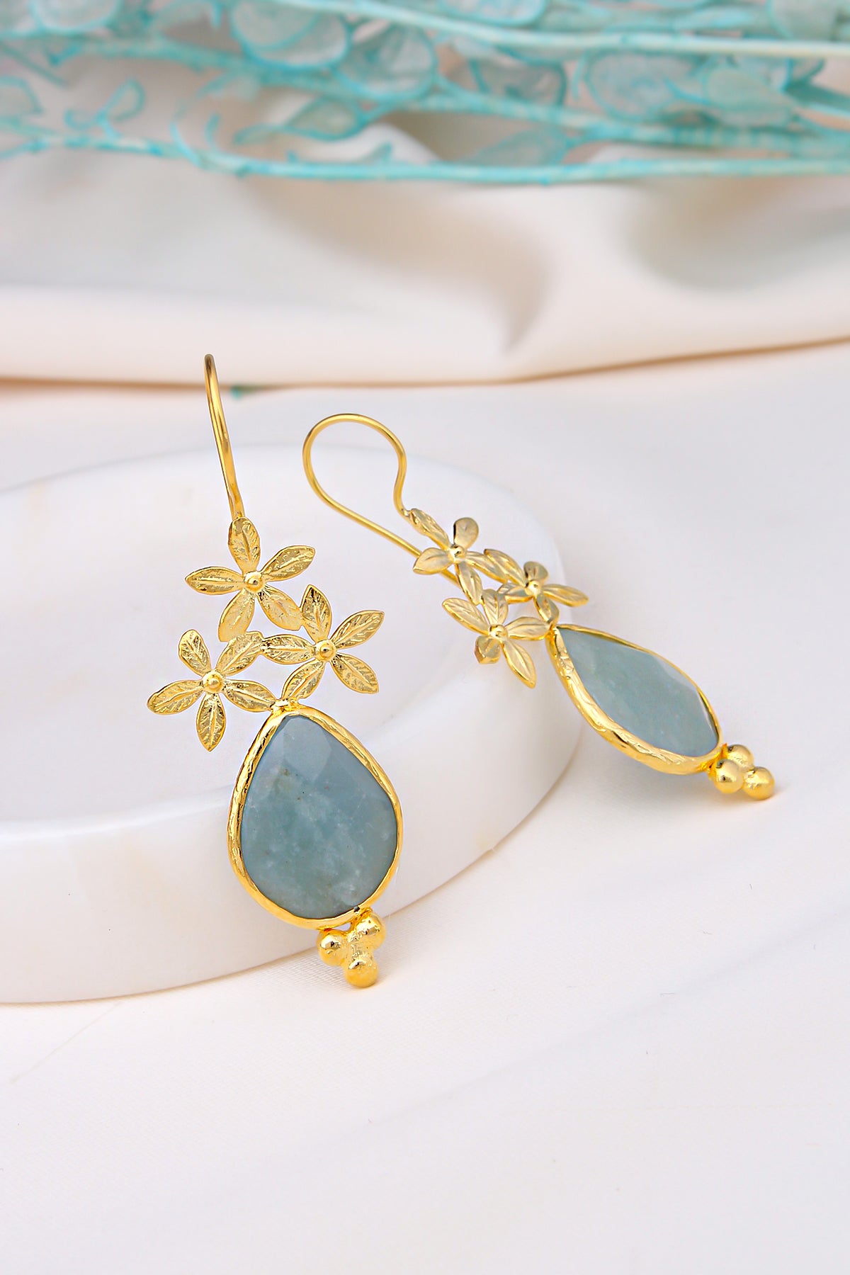 Aquamarine Boucles d'oreilles