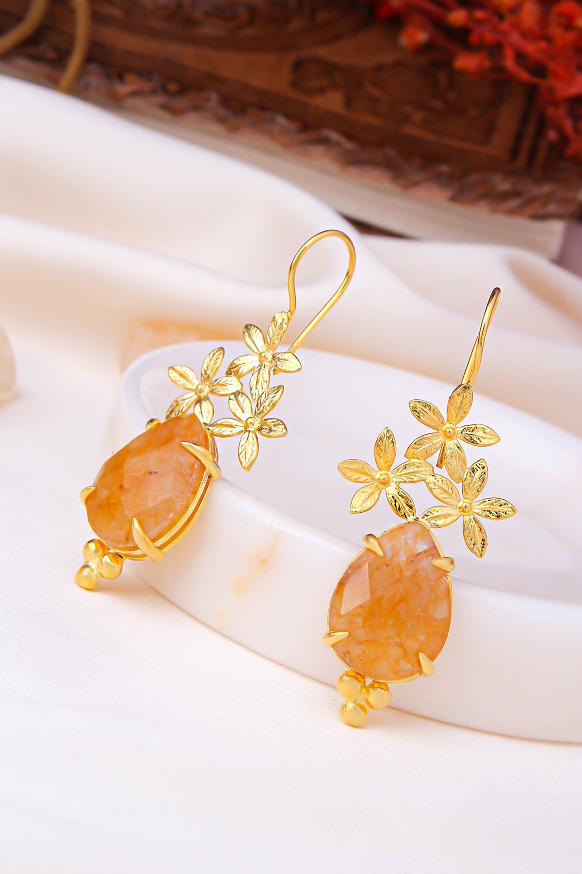Citrine Boucles d'oreilles
