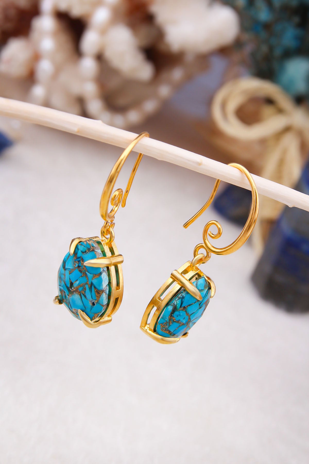 Turquoise Boucles d'oreilles