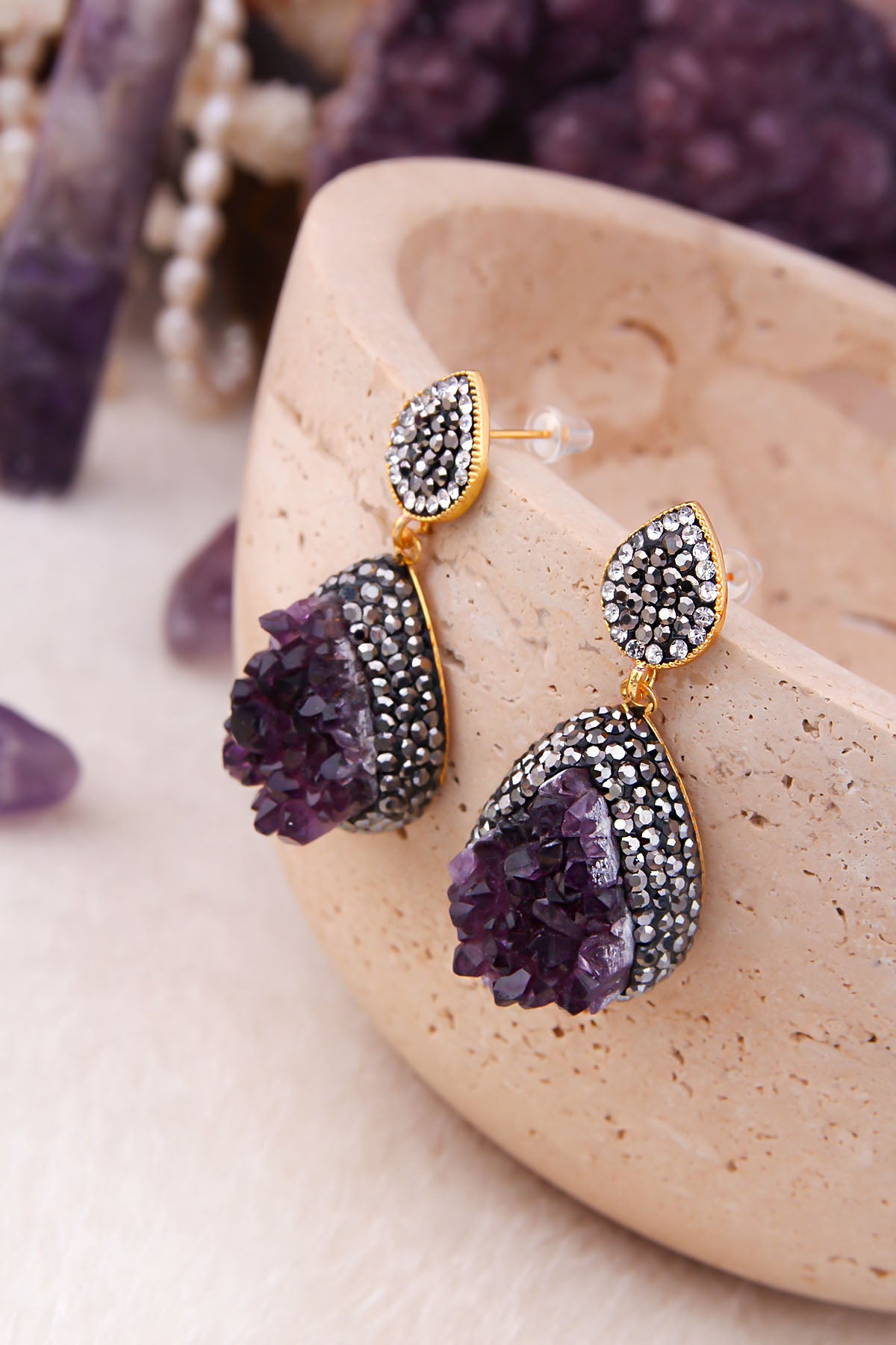 Amethyst Boucles d'oreilles