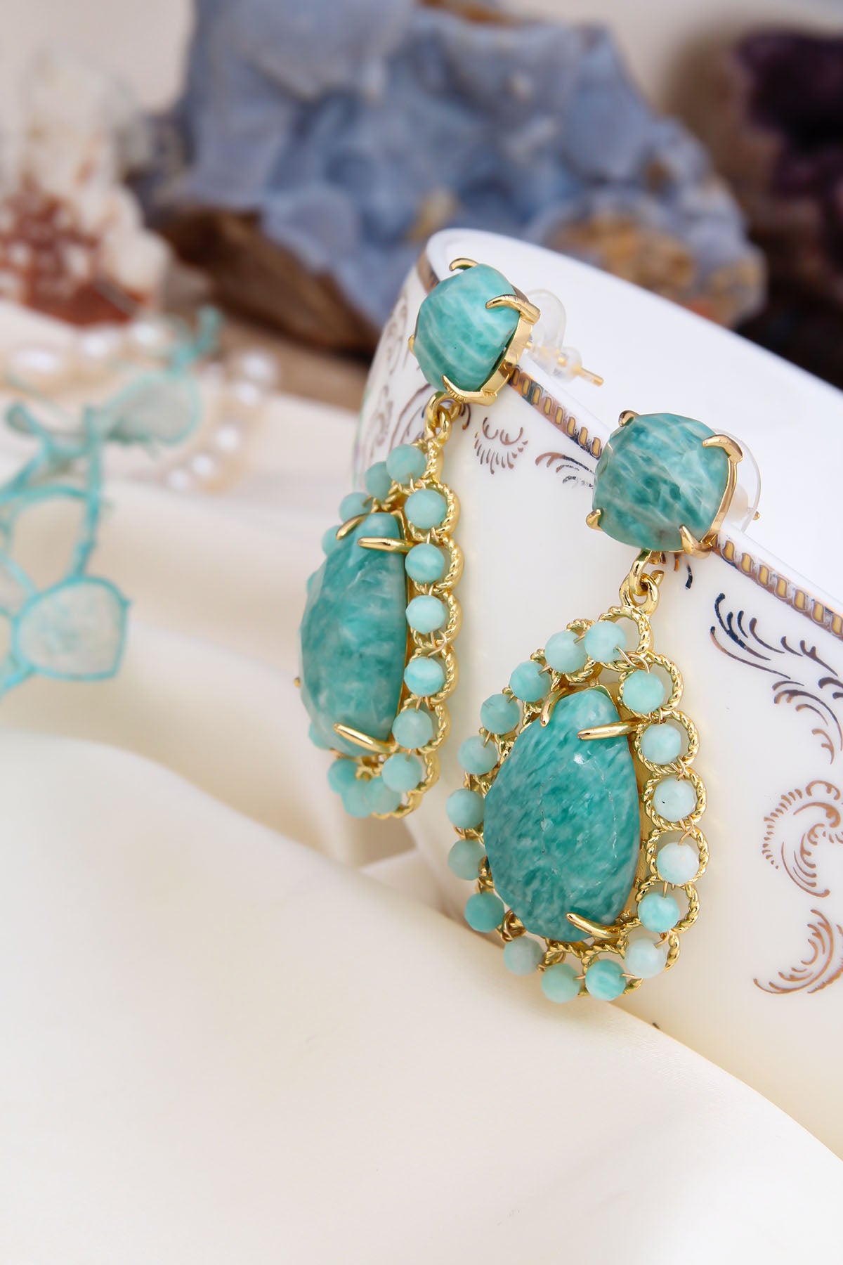 Amazonite Boucles d'oreilles