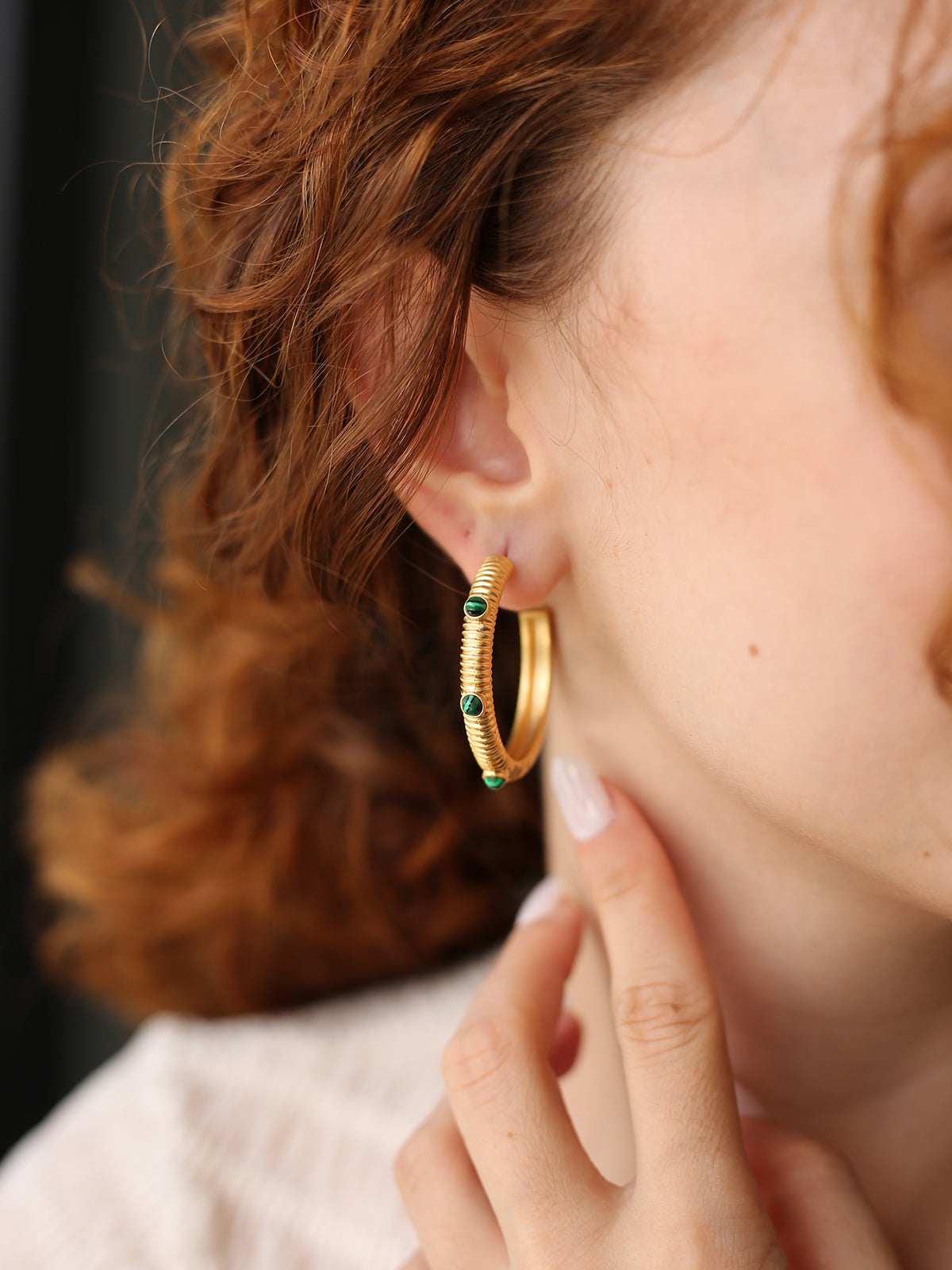 Malahite Boucles d'oreilles