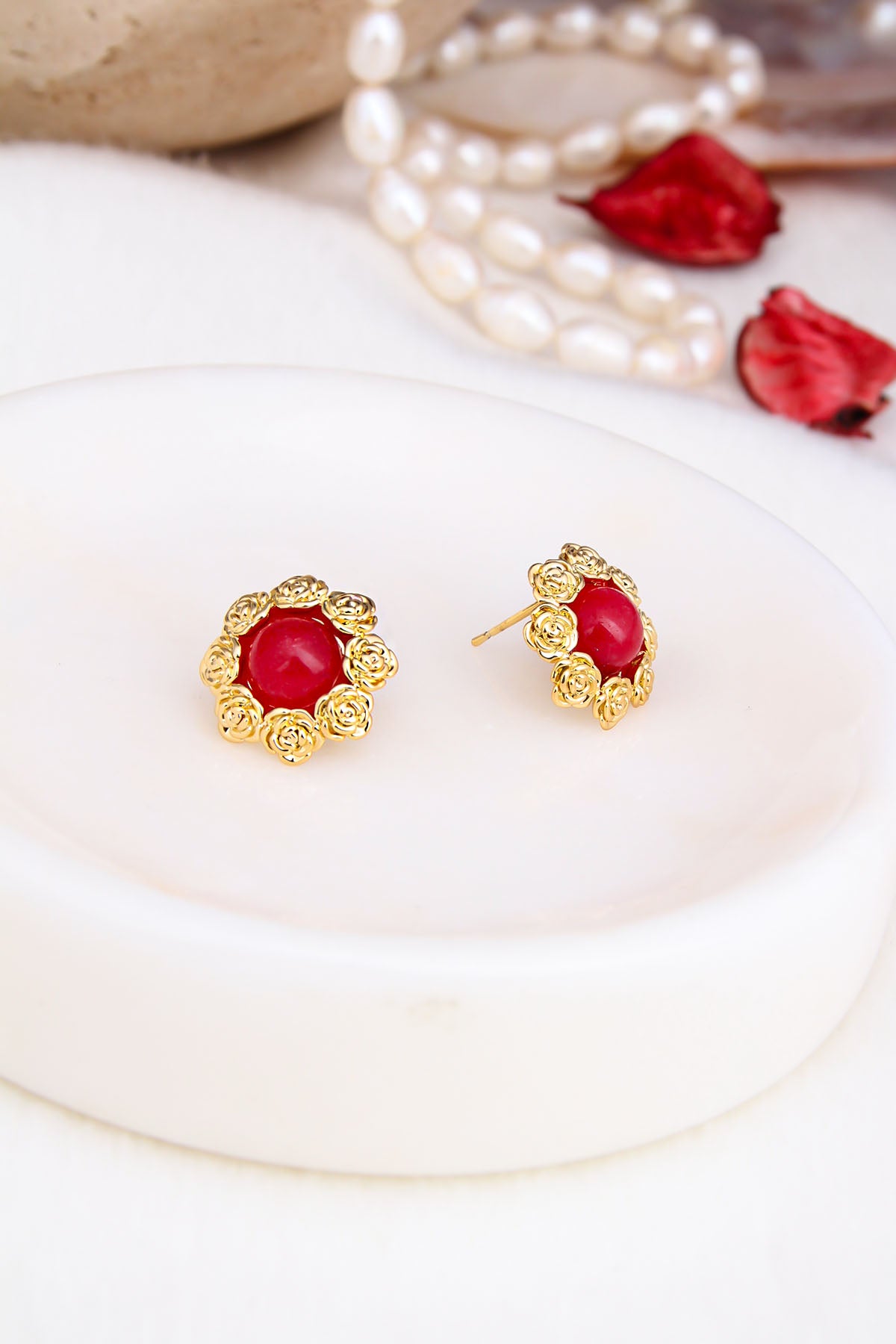 Coral Boucles d'oreilles