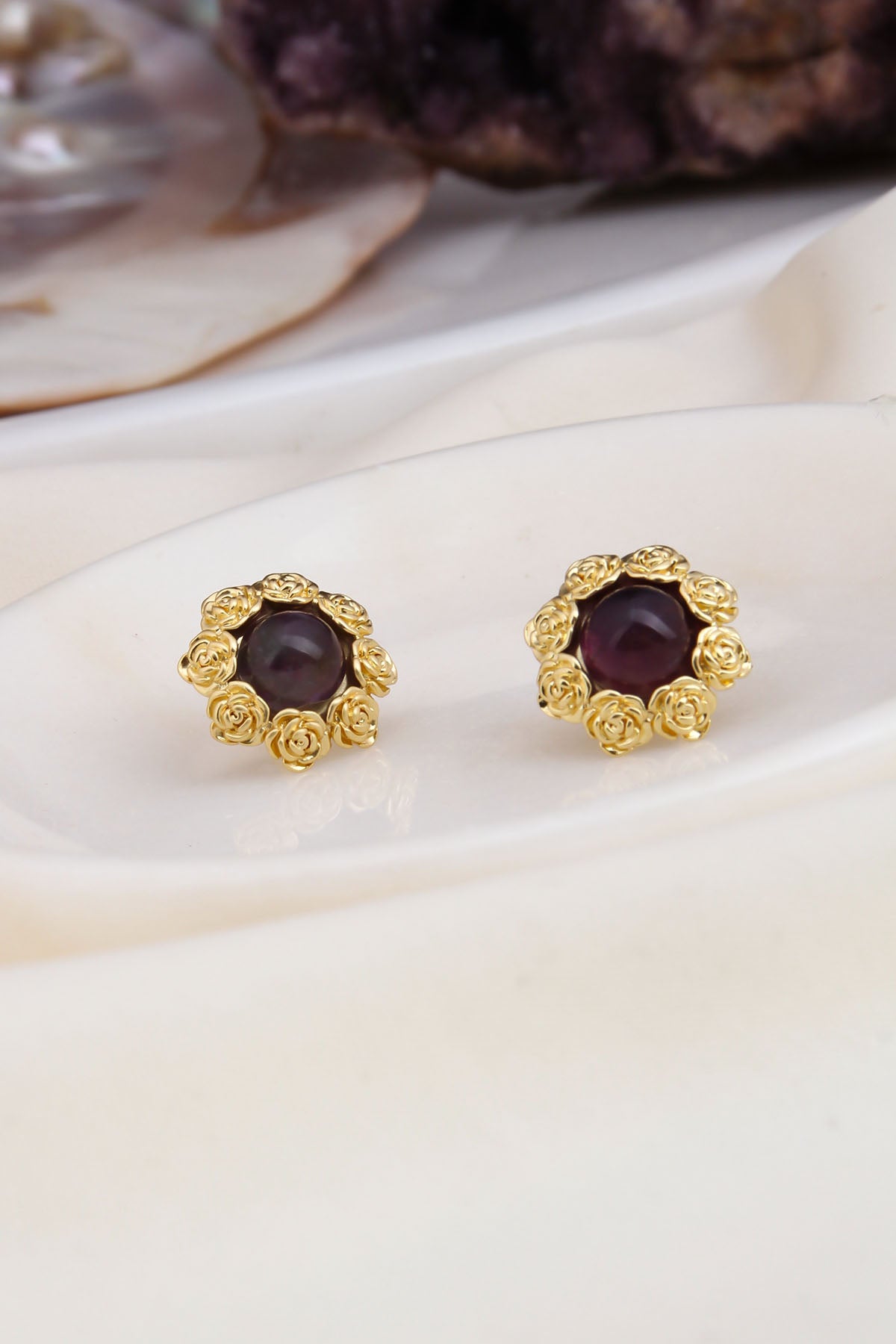 Amethsyt Earring