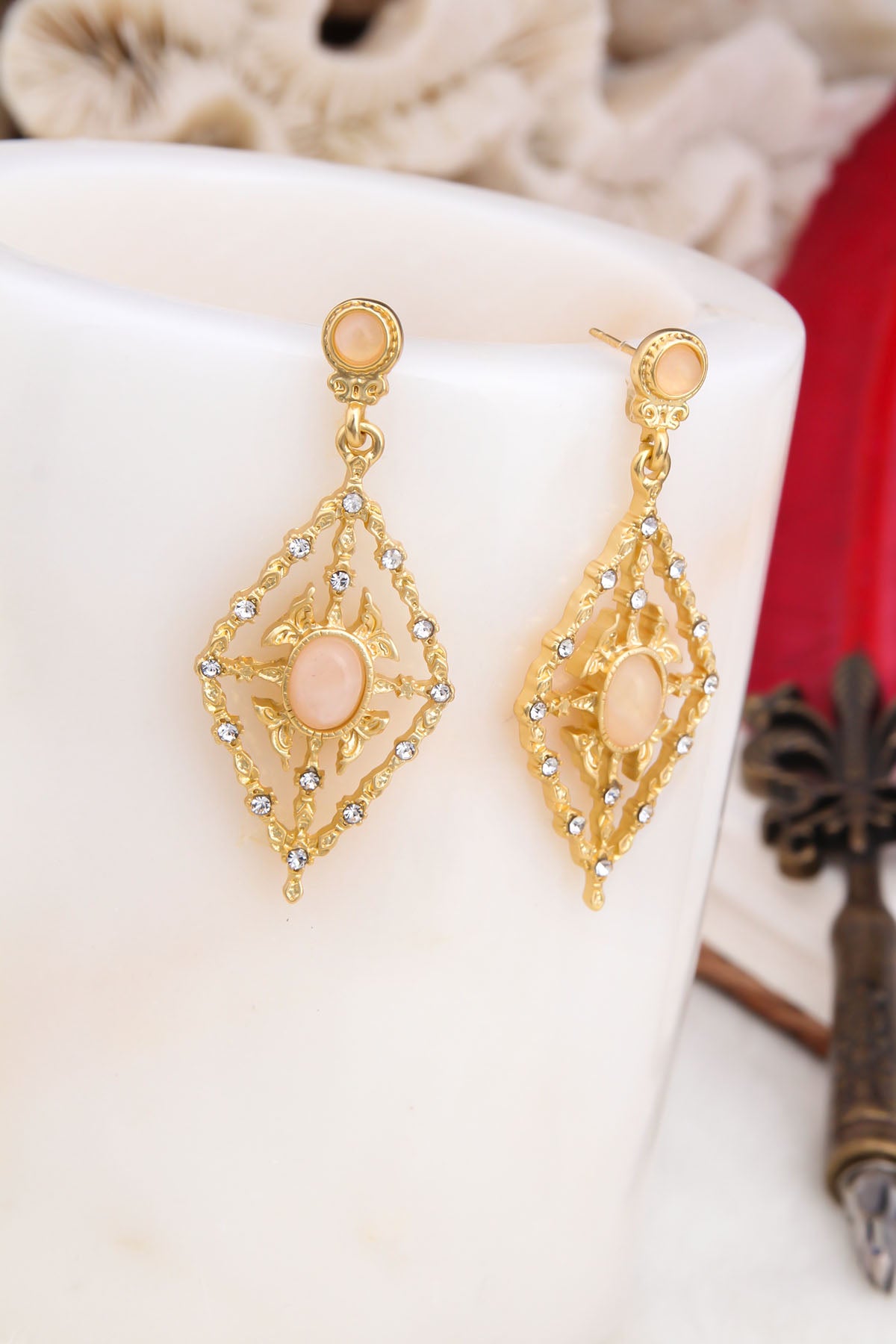 Pink Quarz Earring