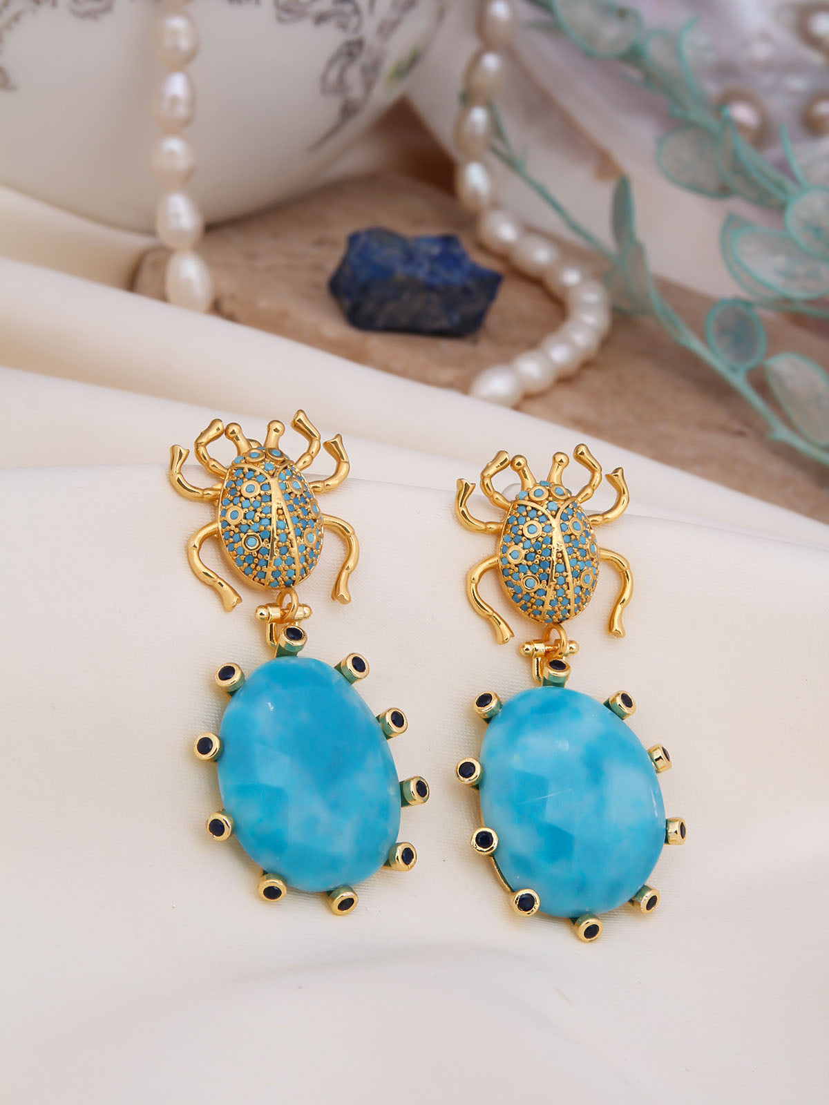 Larimar Earring