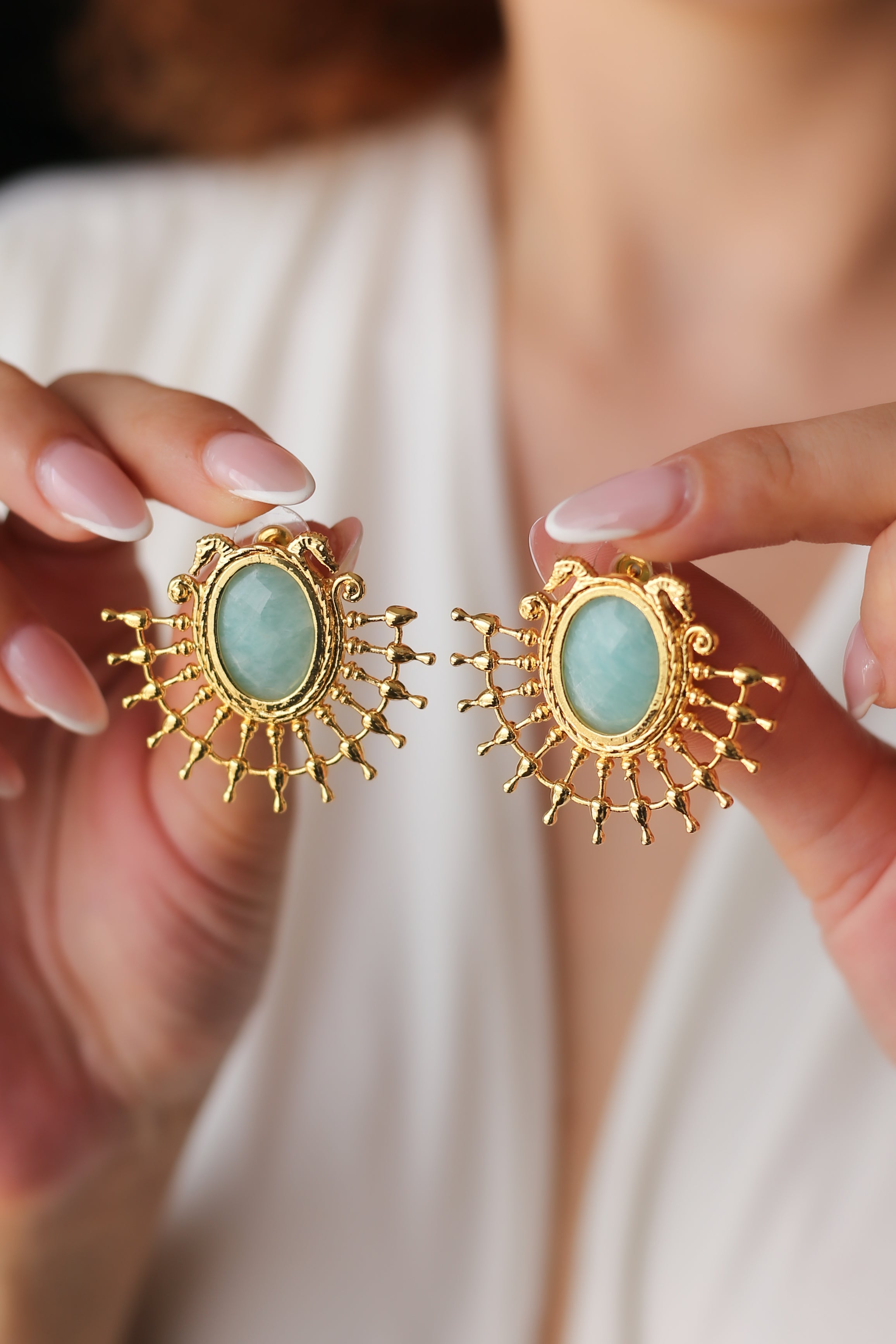 Amazonite Earring
