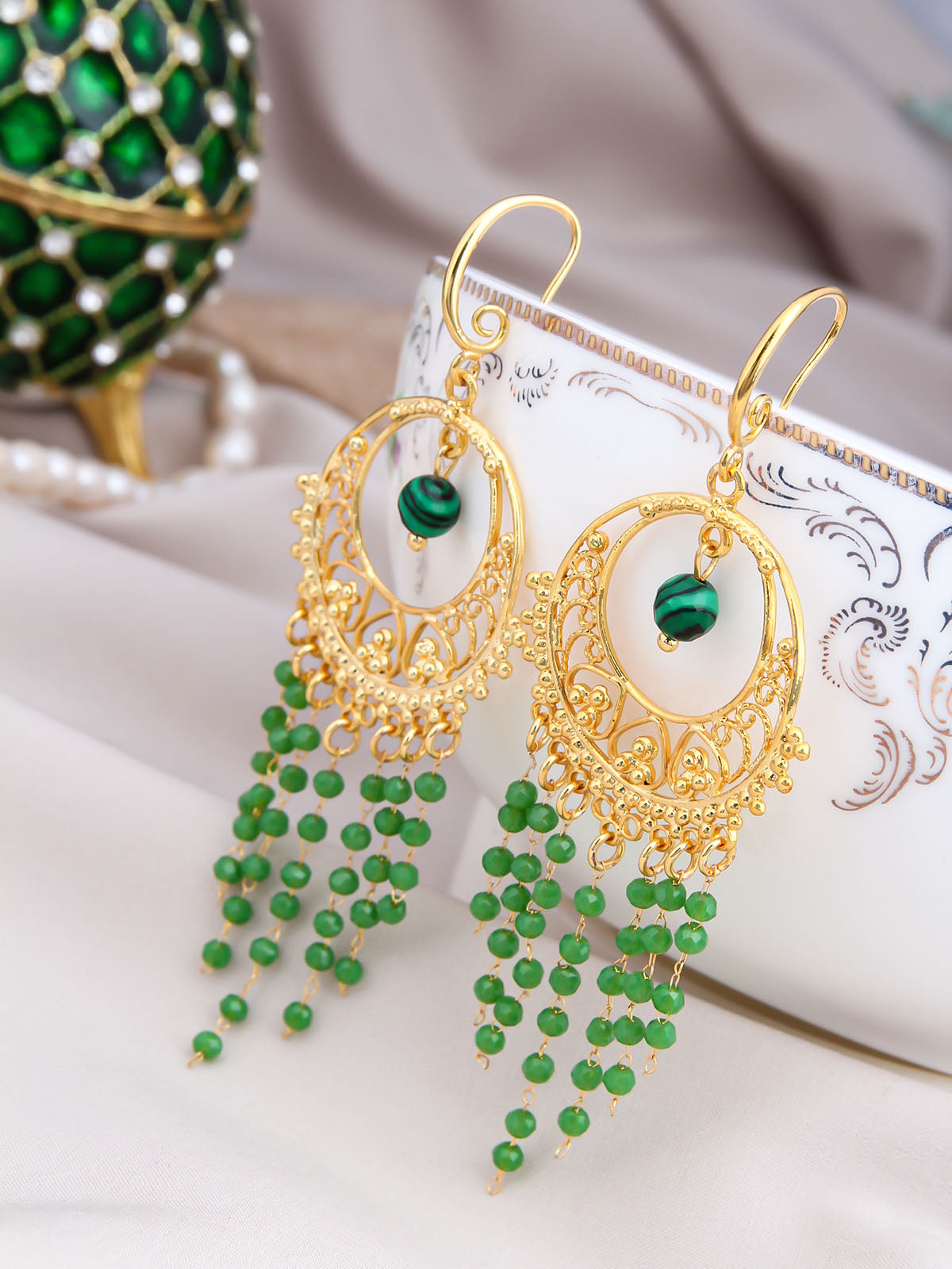Malahite Boucles d'oreilles