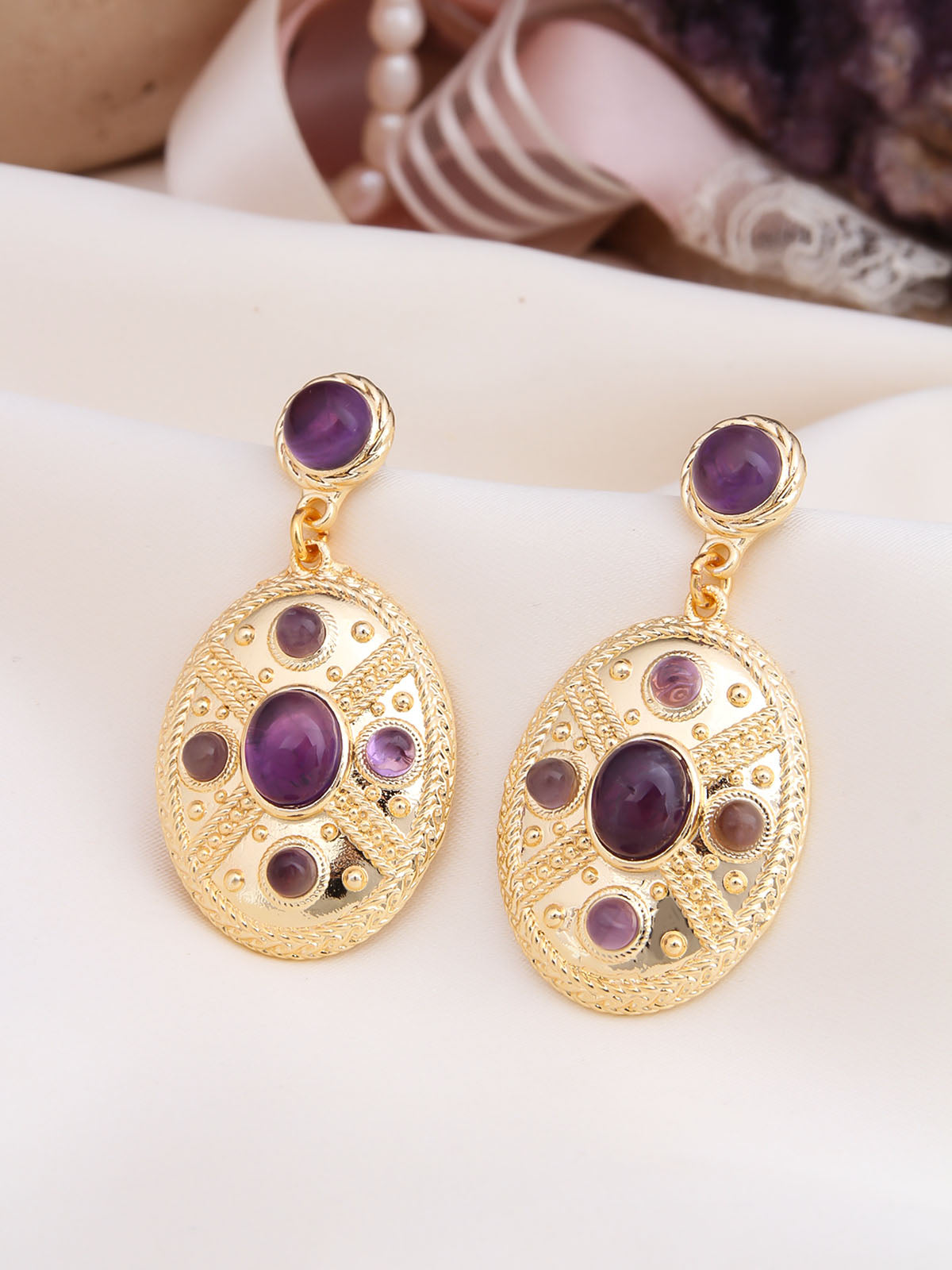 Amethyst Boucles d'oreilles