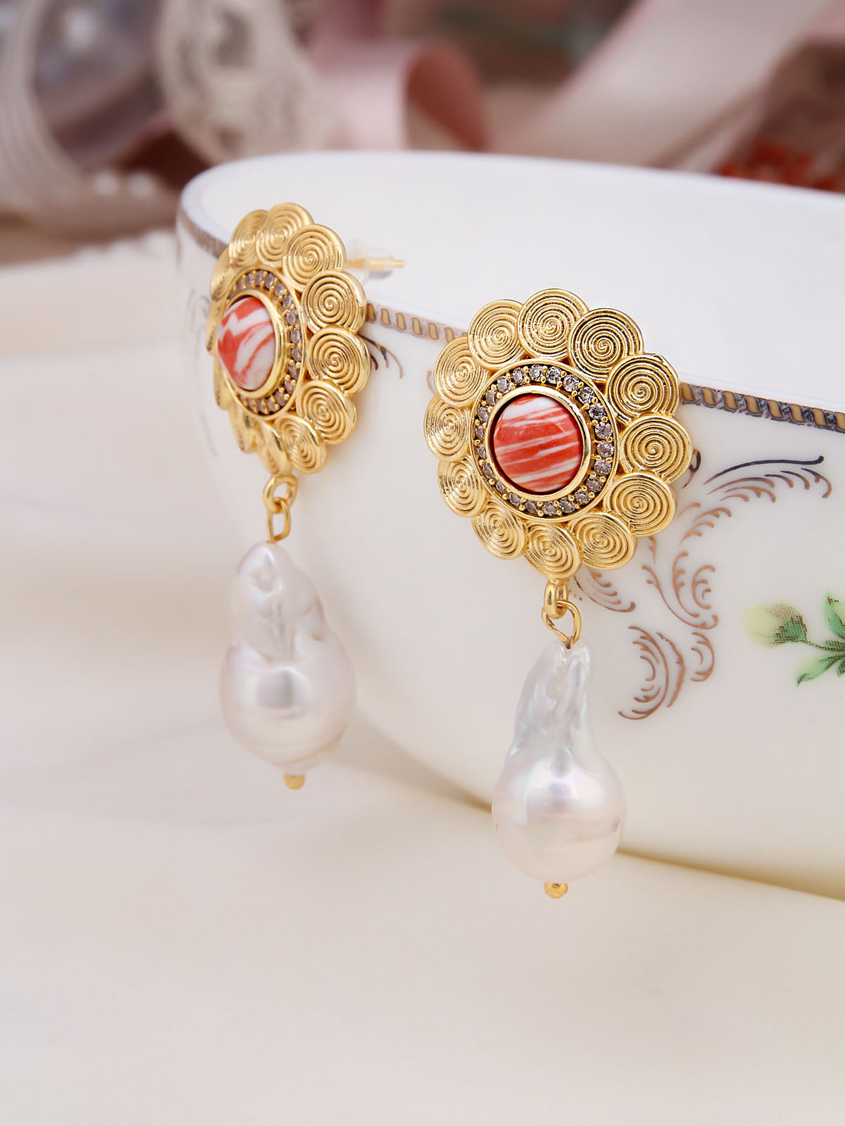 Varasite & Pearl Boucles d'oreilles