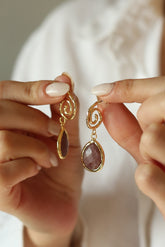 Strawberry Quartz Boucles d'oreilles