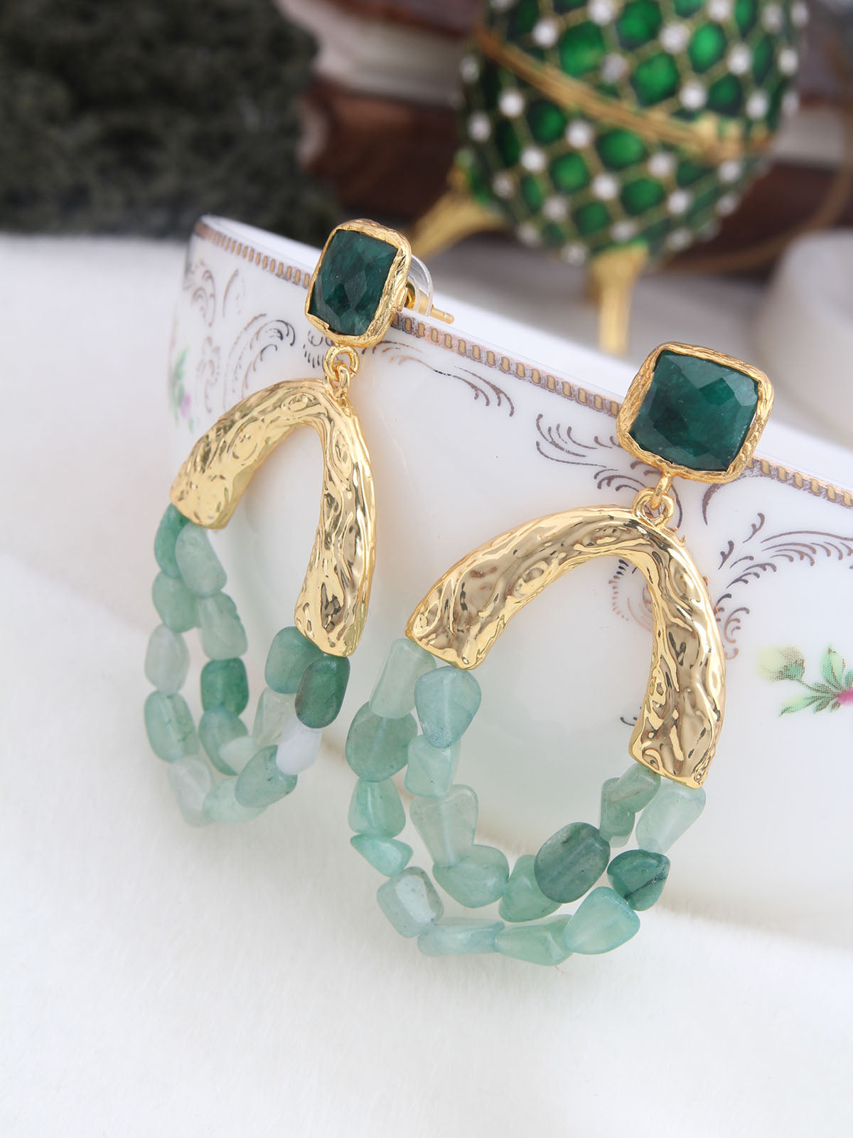 Agate & Amazonite Boucle d'oreilles