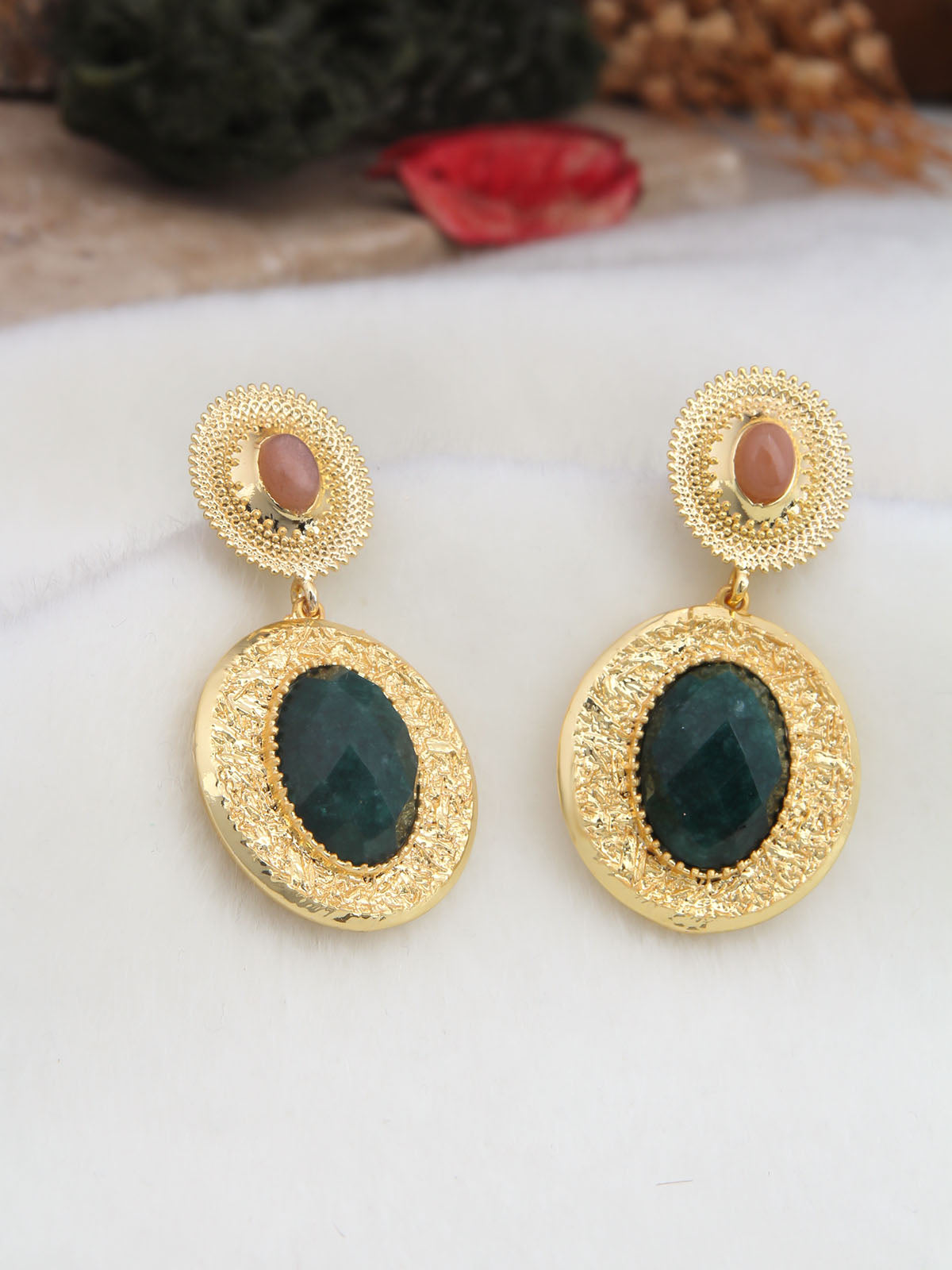 Agate & Sunstone Earring