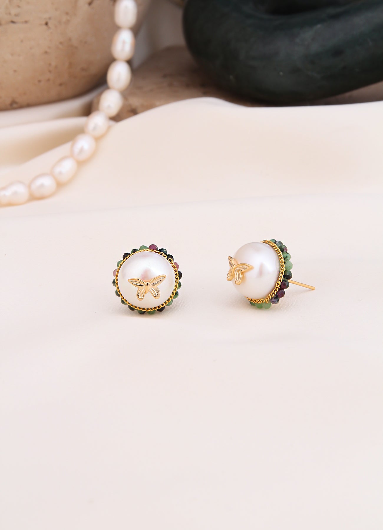 Prehnite Earring