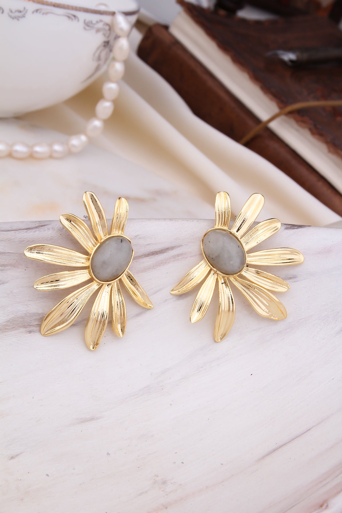 MoonStone Earring
