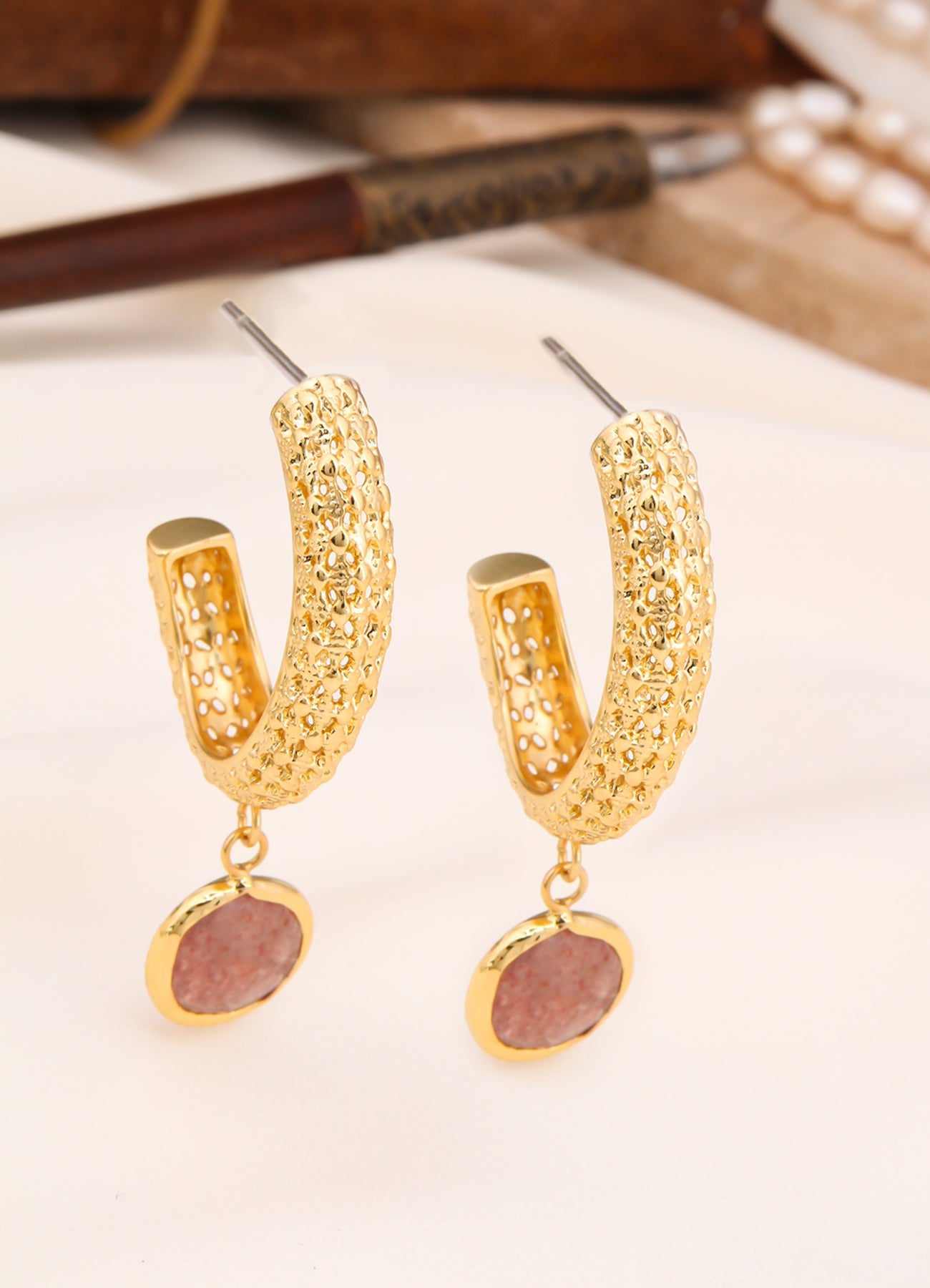 Sun Stone Boucles D'oreilles