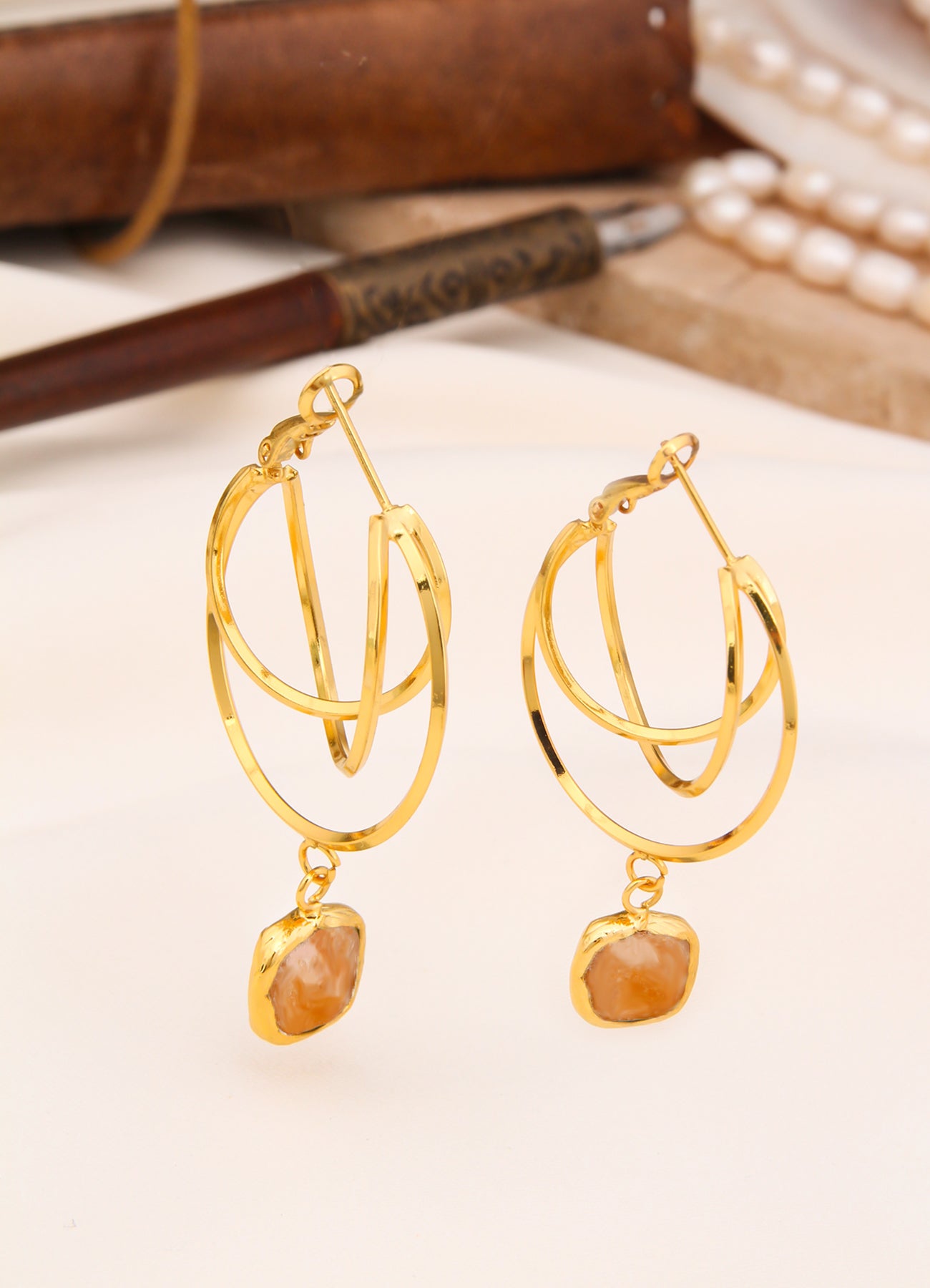 Citrine Boucles D'oreilles