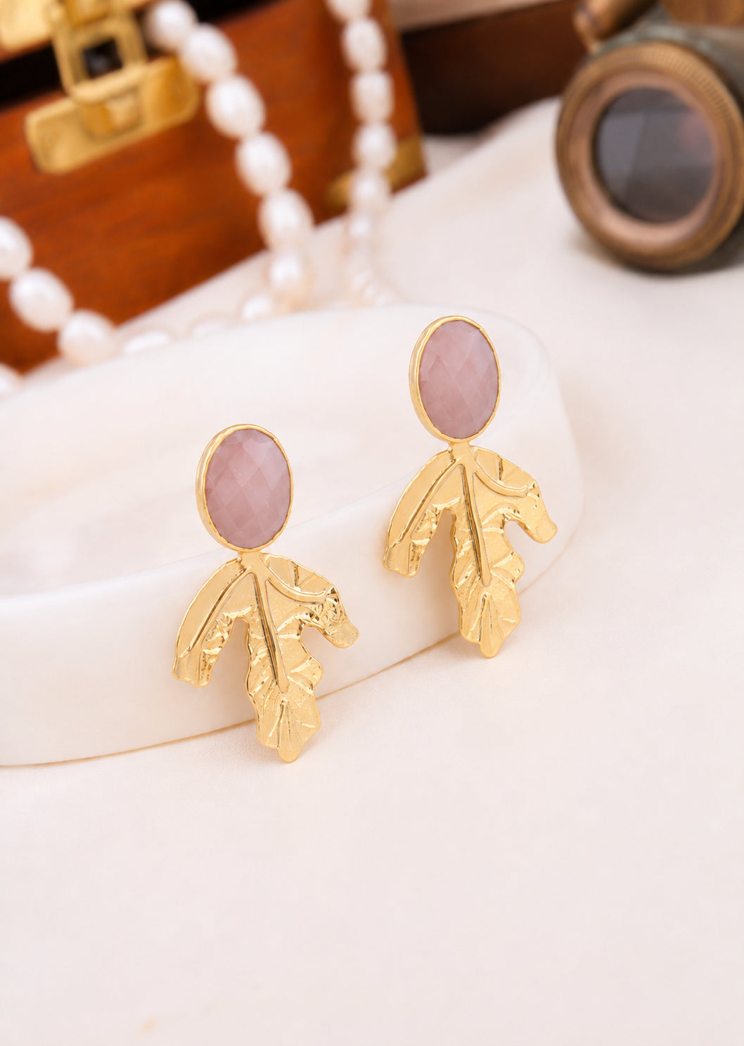 Pink Quartz Earring