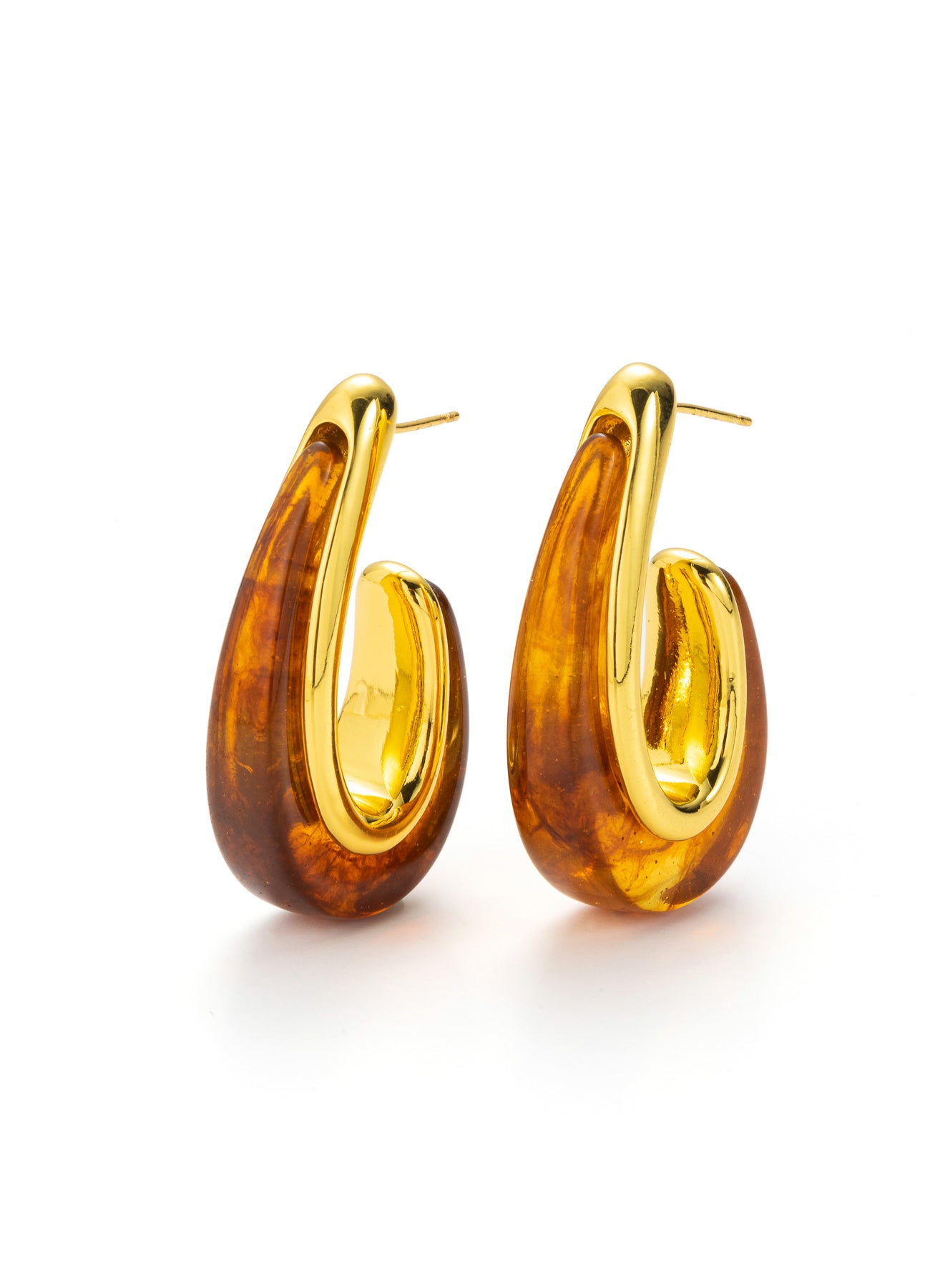Tortoise Resin Earring
