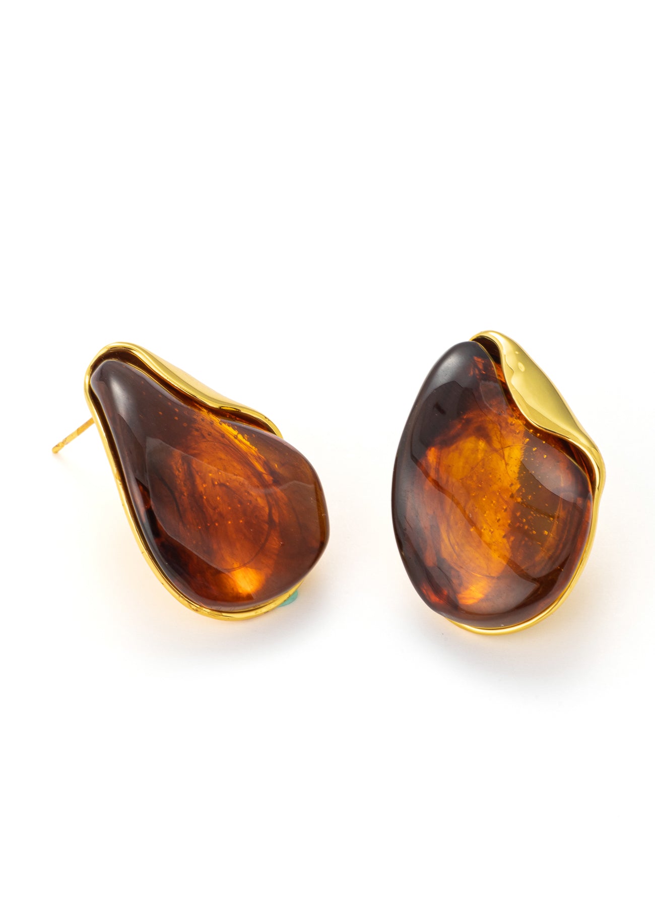 Tortoise Resin Earring