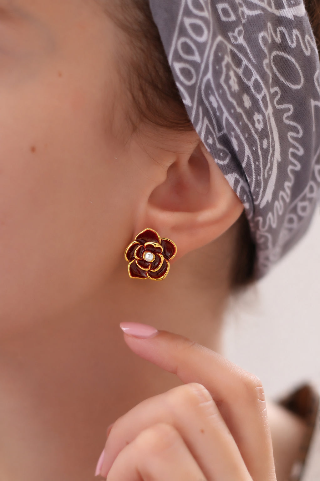 Enamel Earring