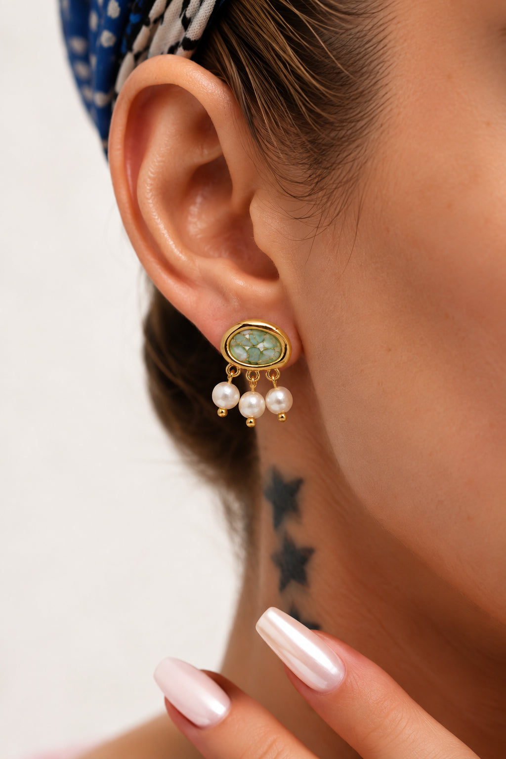 Zircon & Pearl Earring