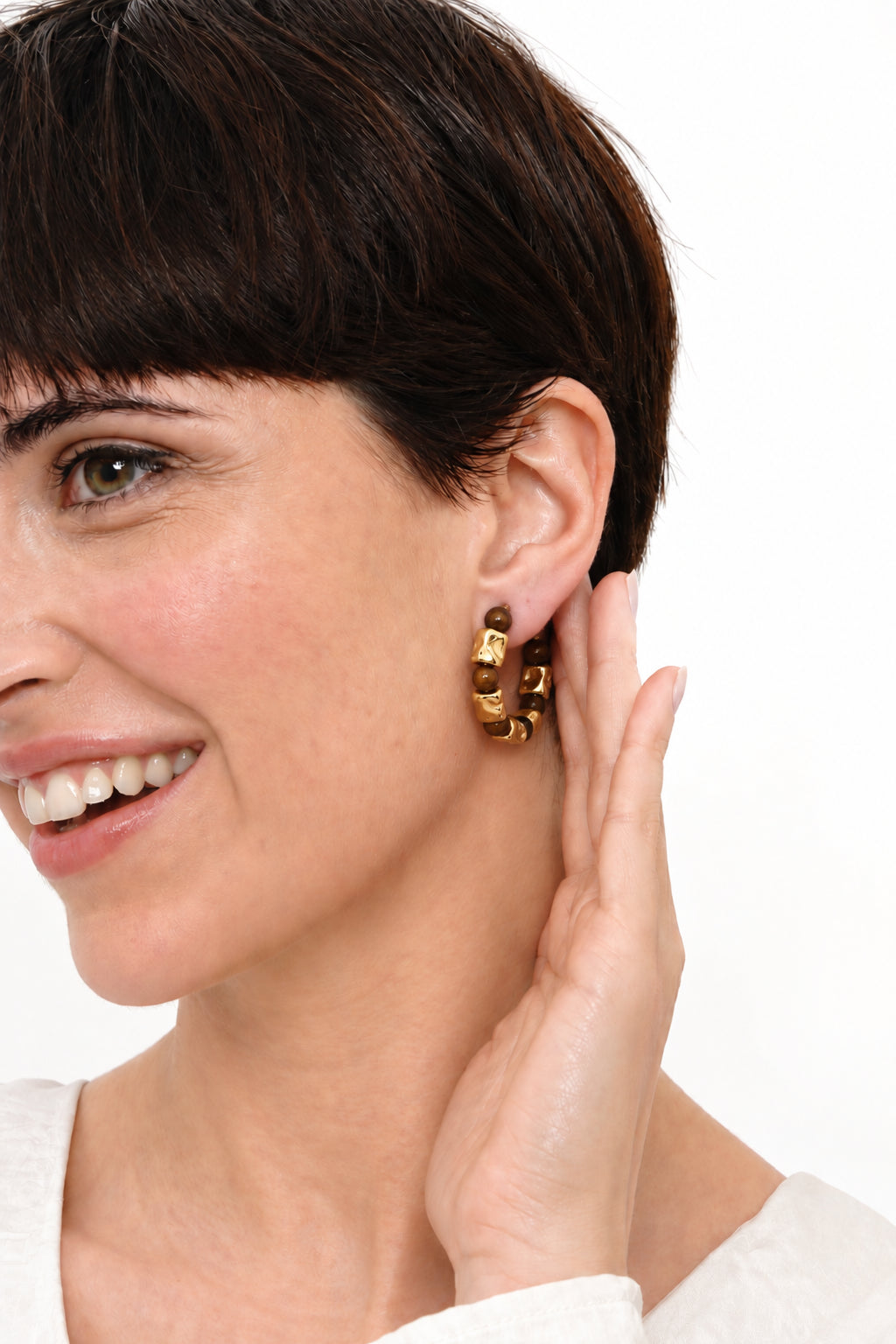 Tiger Eyes Earring