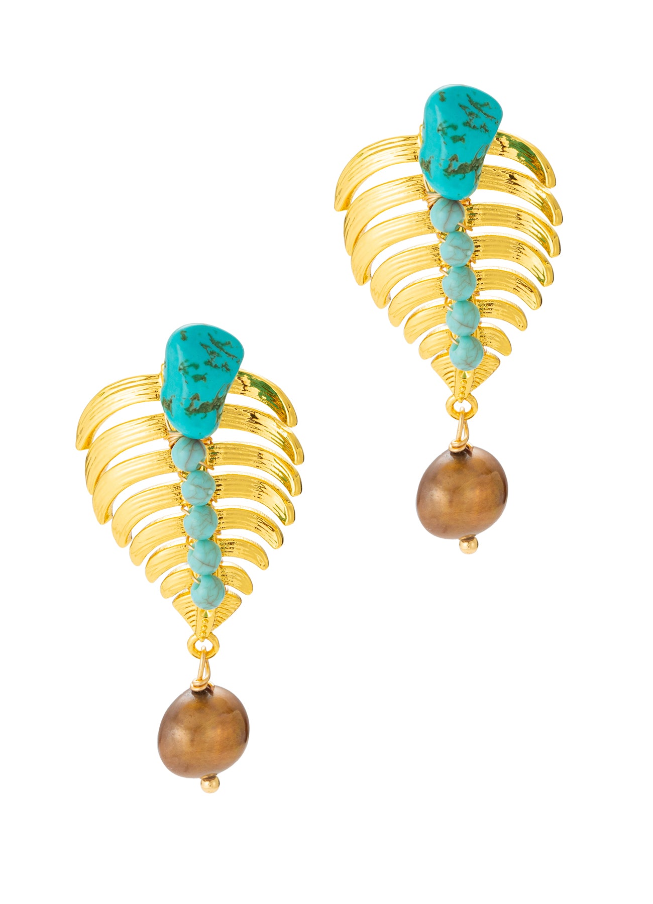 Turquoise & Pearl Earring