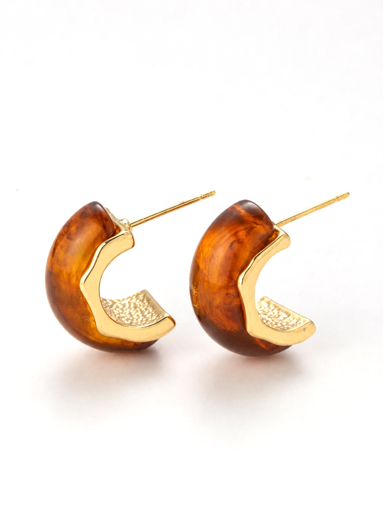 Tortoise Resin Earring