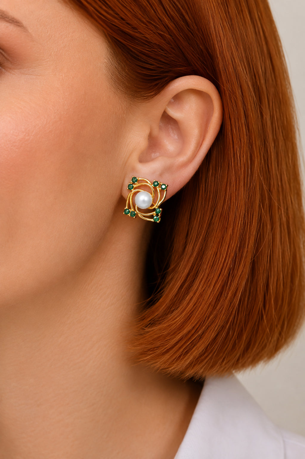 Pearl & Zircon Earring
