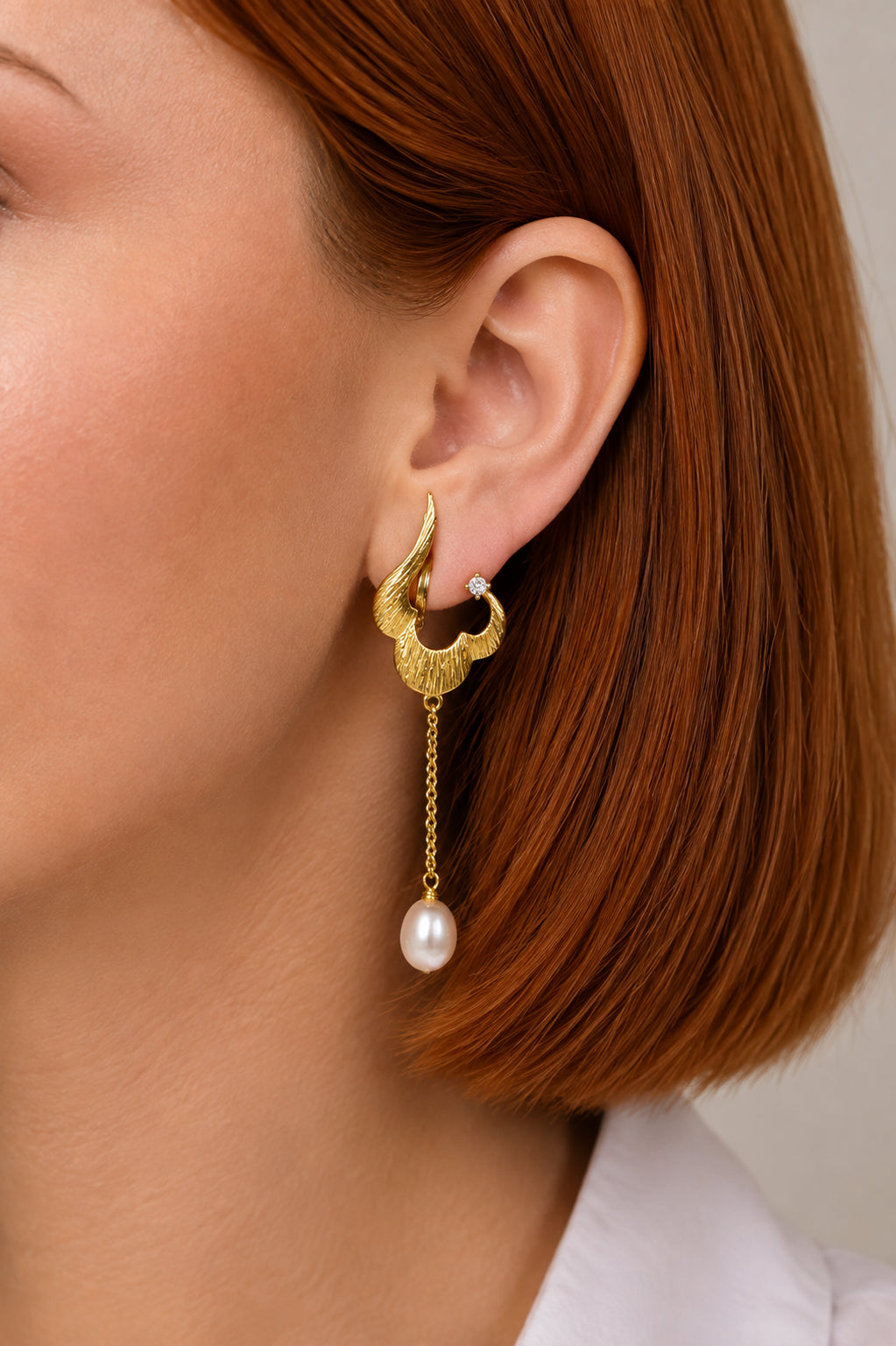 Pearl & Zircon Earring