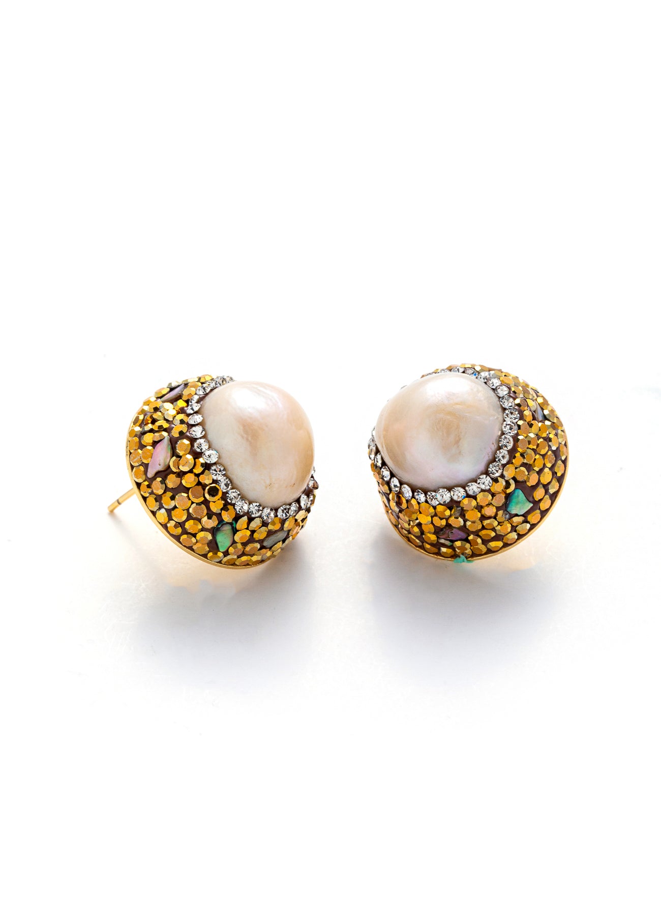 Pearl & Hematite Earring