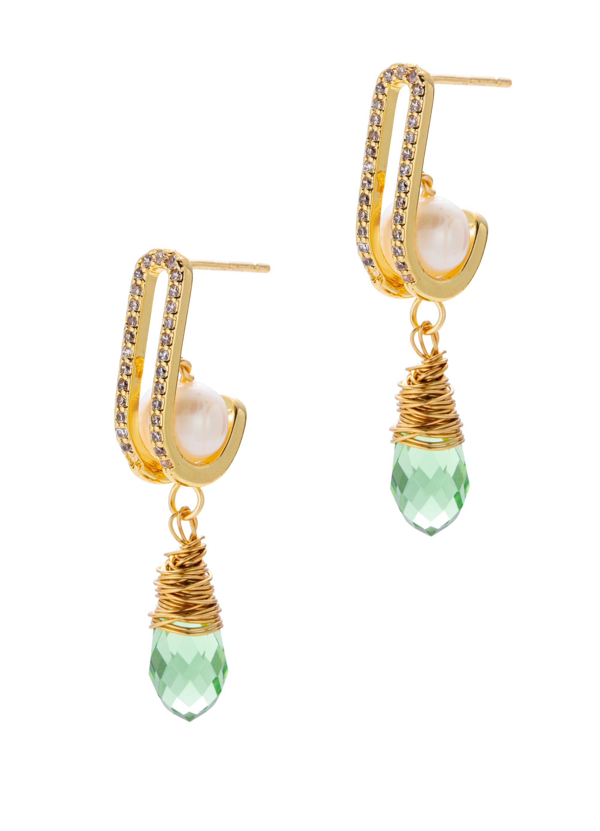 Pearl & Zircon Earring