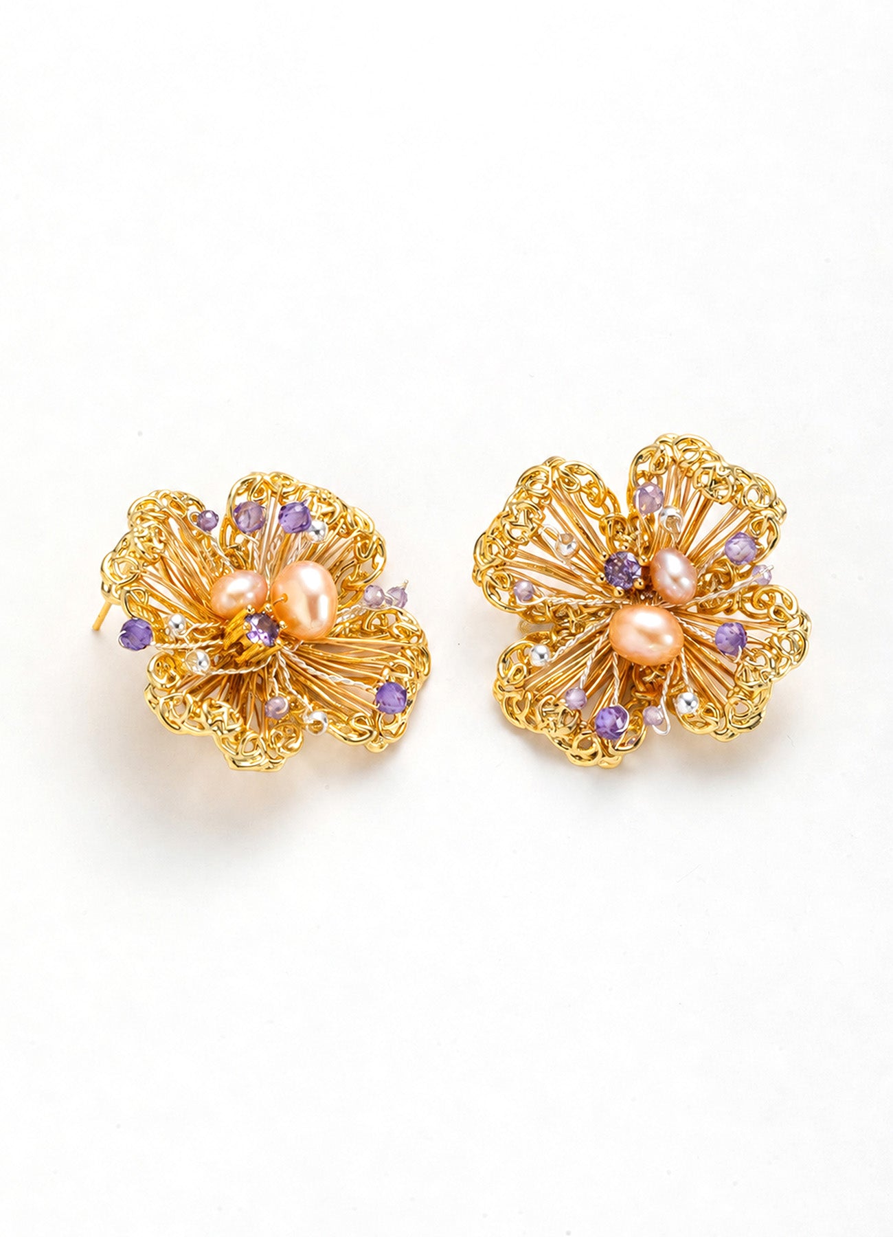 Pearl & Amethyst Earring