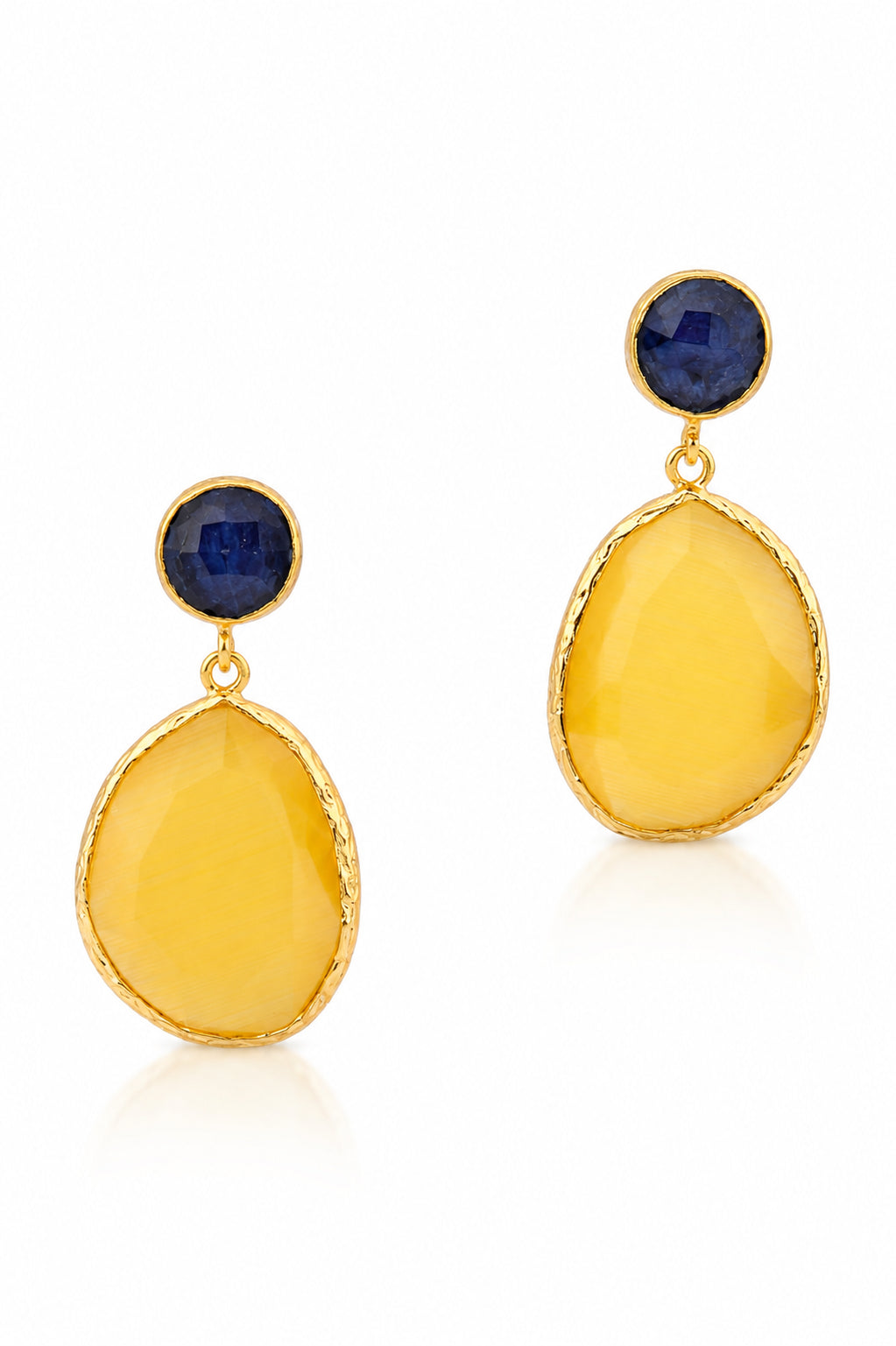 Cat Eyes & Saphire Earring
