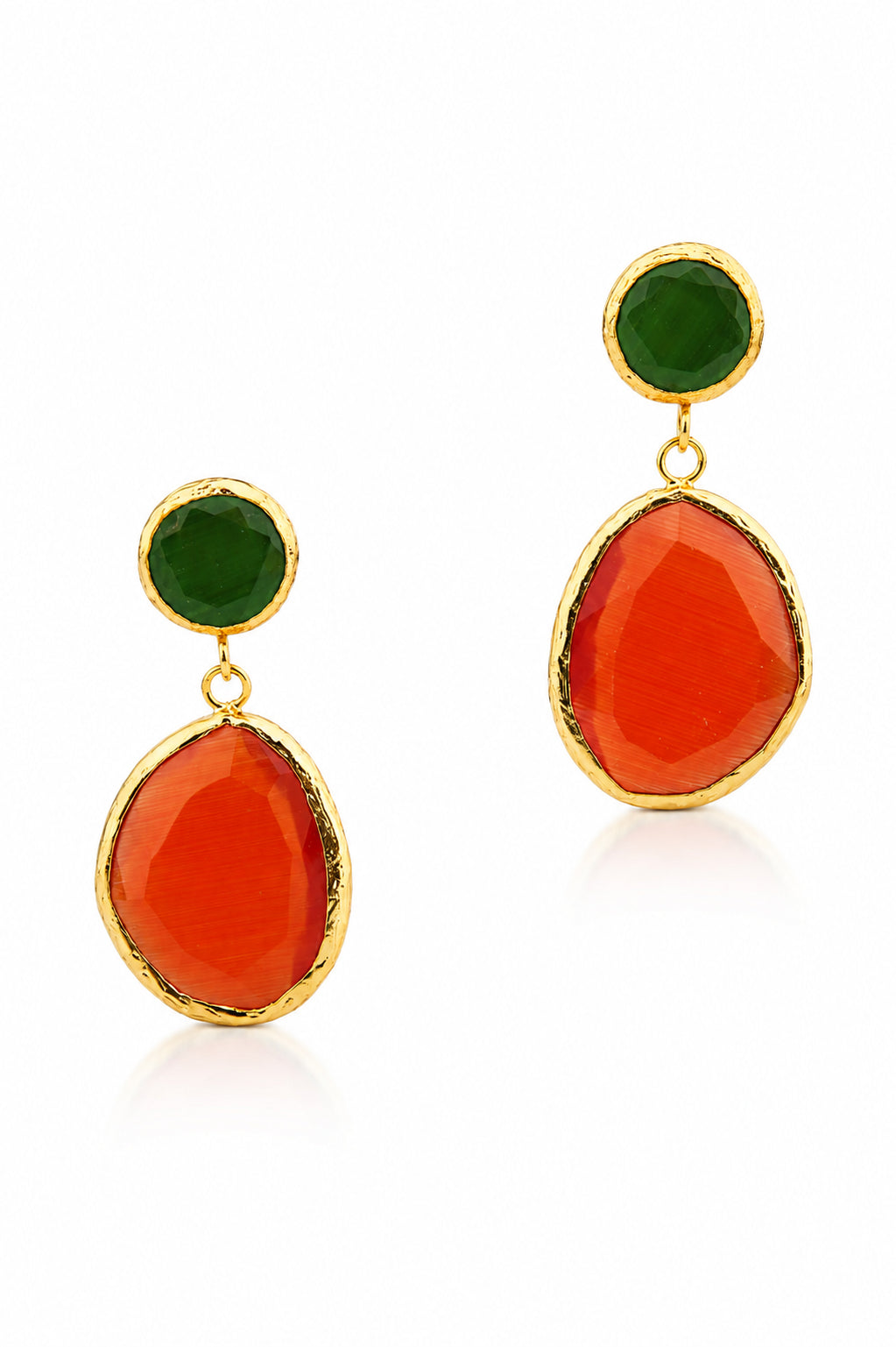 Root Emarel & Cat Eyes Earring