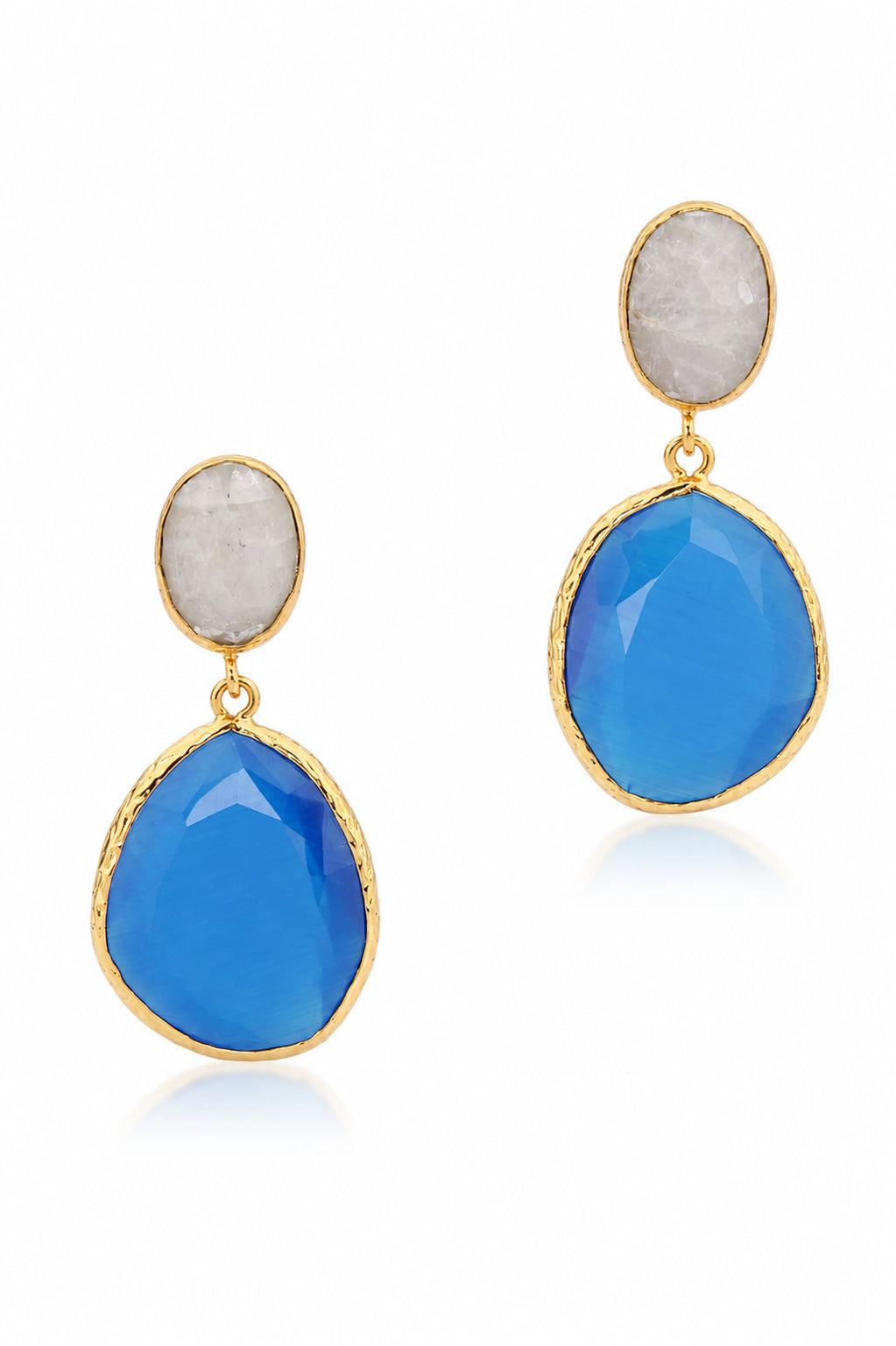 Moonstone & Cat Eyes Earring