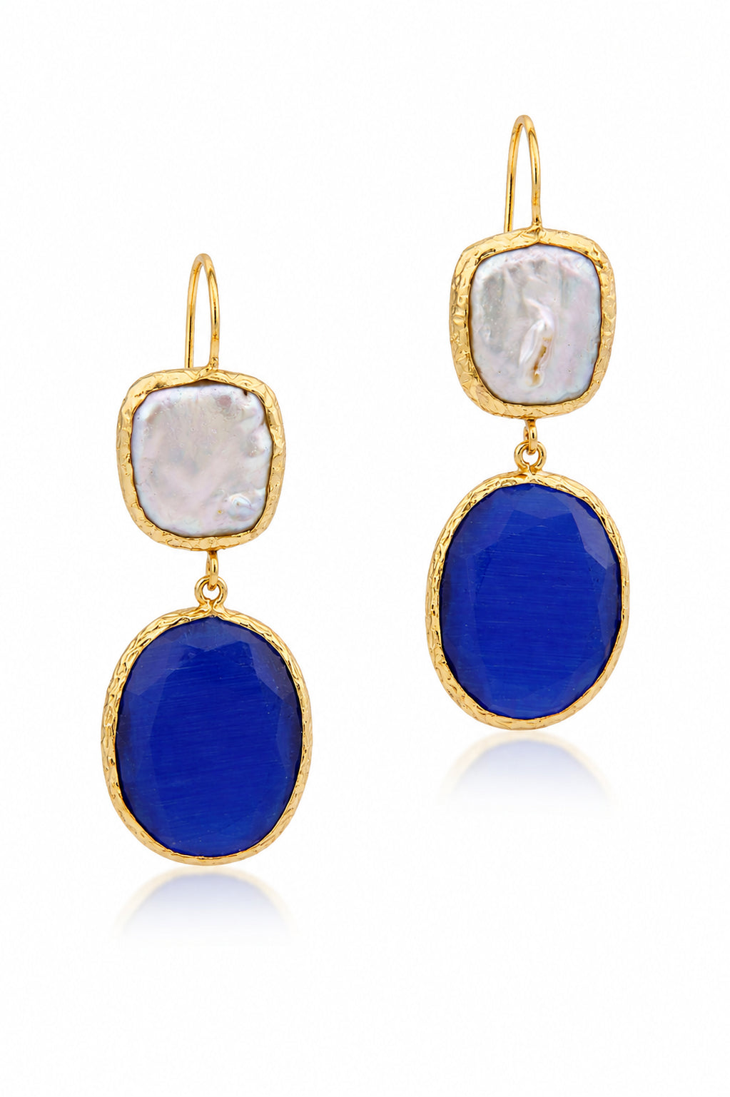 Pearl & Cat Eyes Earring