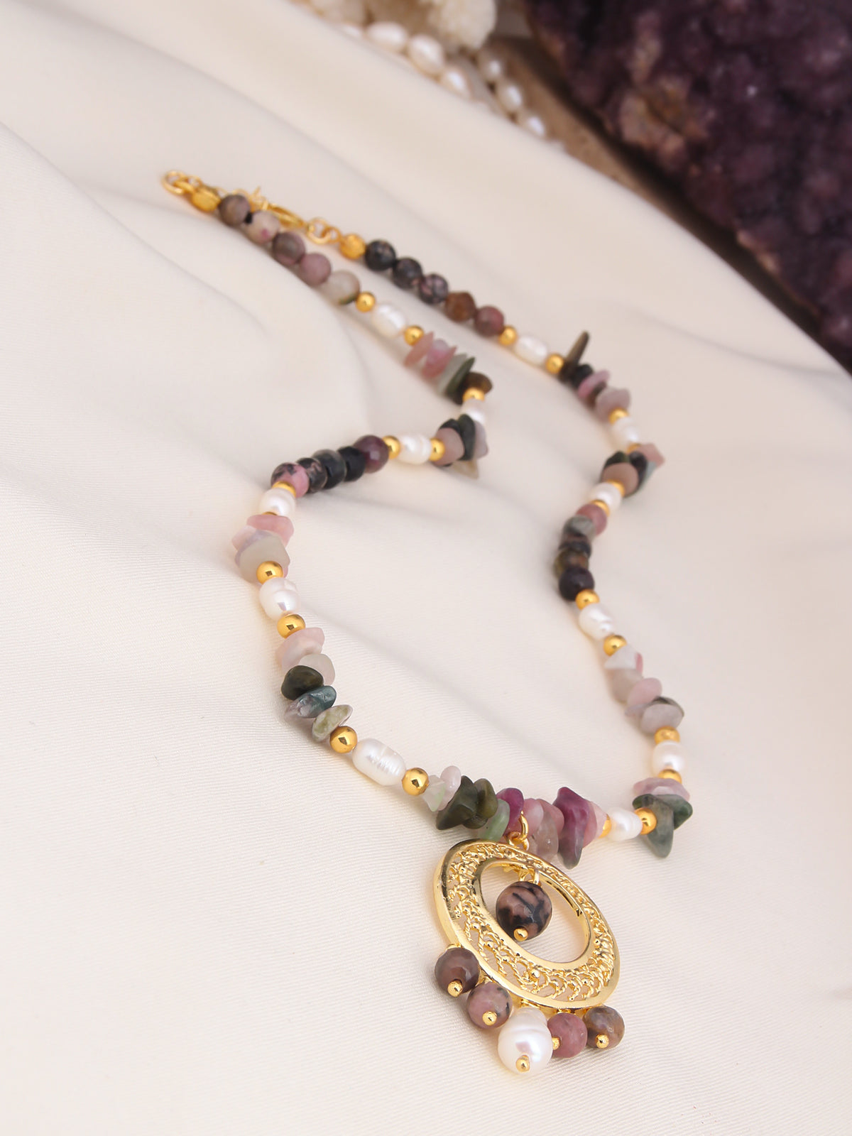 Tourmaline & Pearl Collier