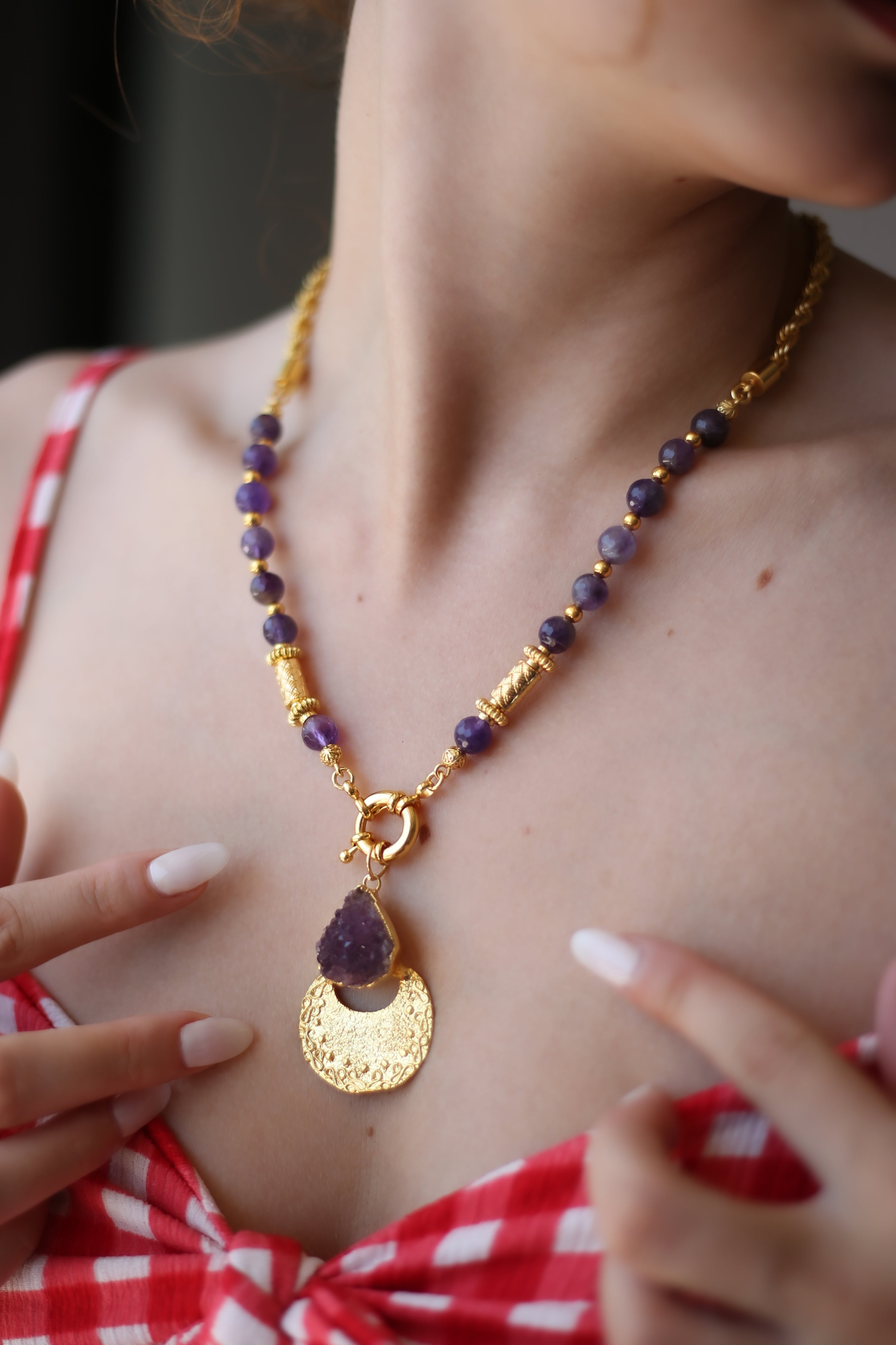 Stawberry Quartz Collier