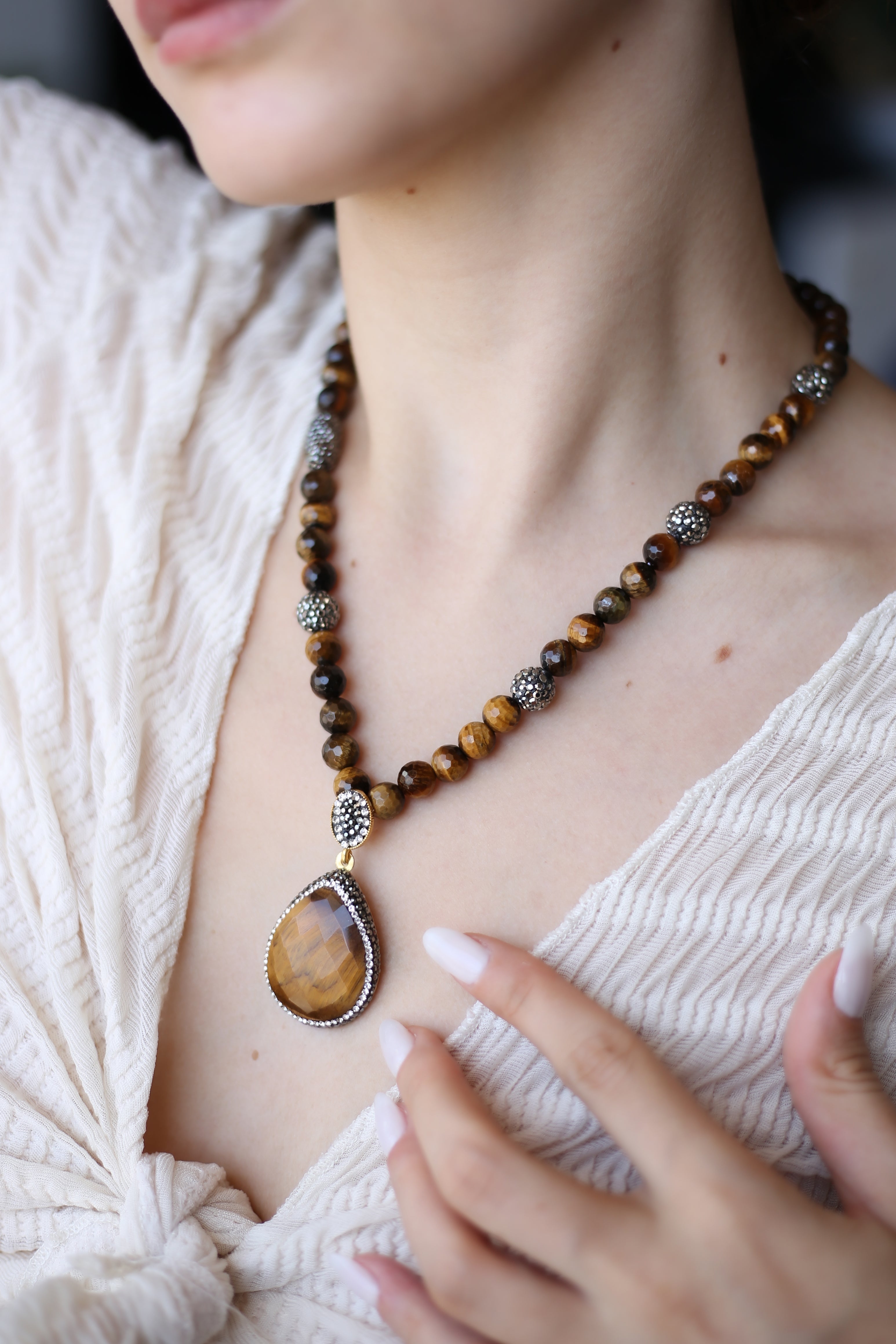 Tiger Eyes Collier