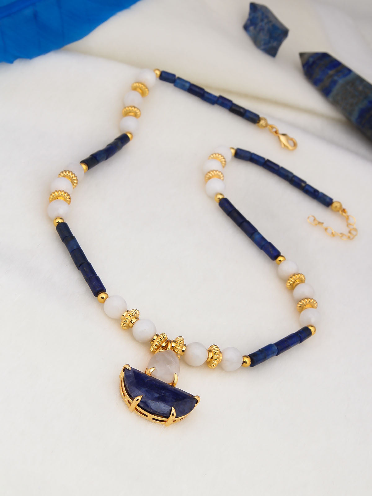 moonstone & lapis Lazuli Necklace